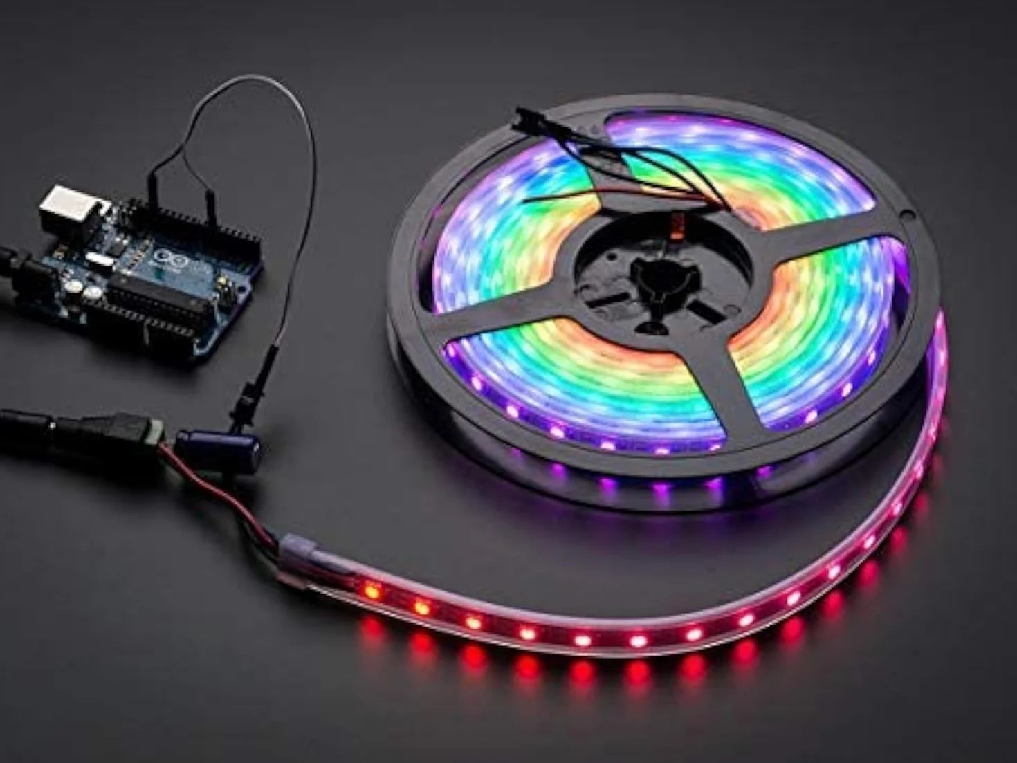 Adafruit NeoPixel Digital RGB LED Strip Black 60 LED