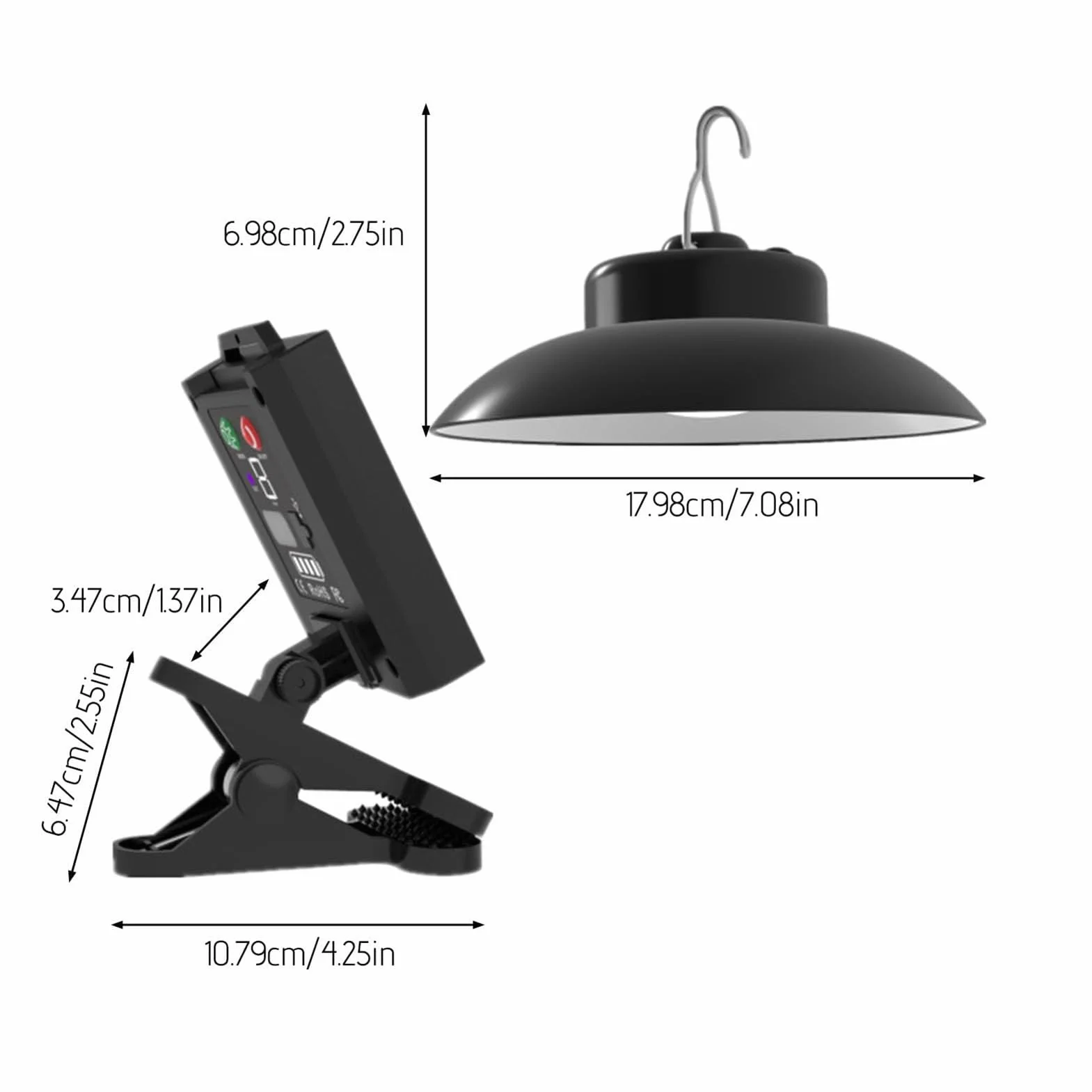 Lampes Solaires pour Parasol de Terrasse IP65 étanches Grande Taille à Pince