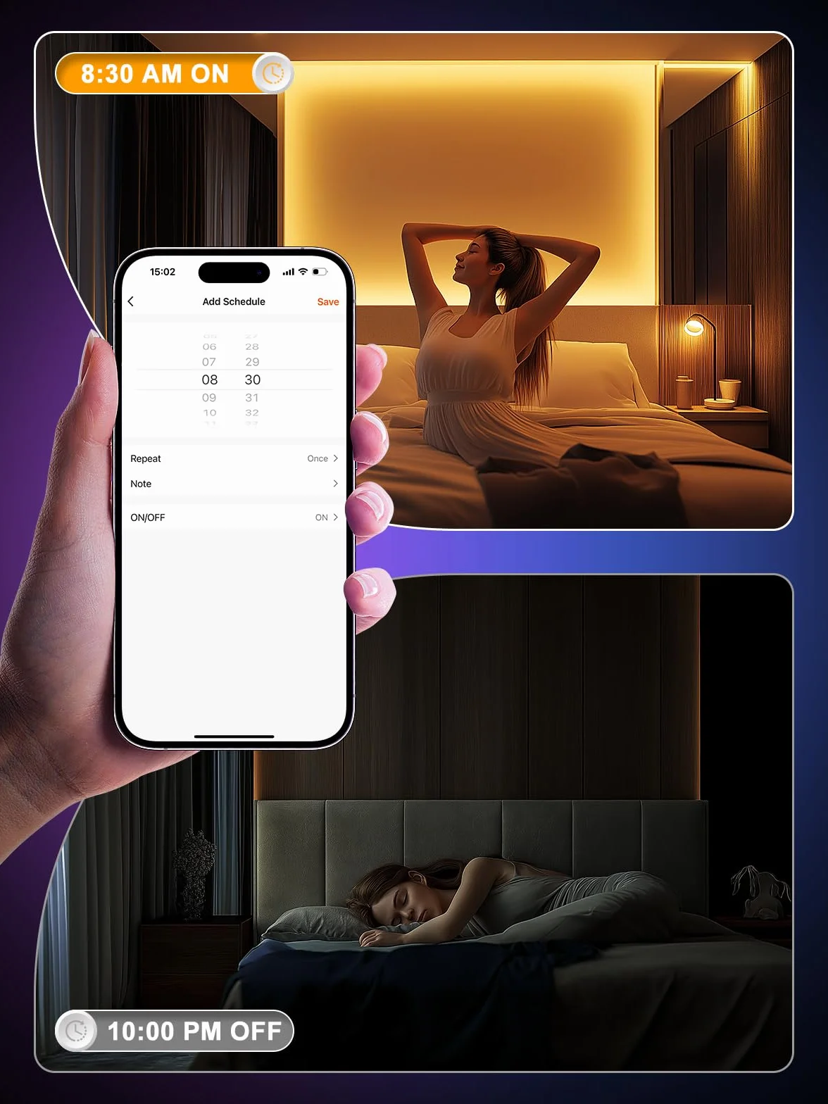 Fitop Ampoule Connectée WiFi GU10 RGBCW LED Smart 4.7W Dimmable 2700-6500K 5 pièces