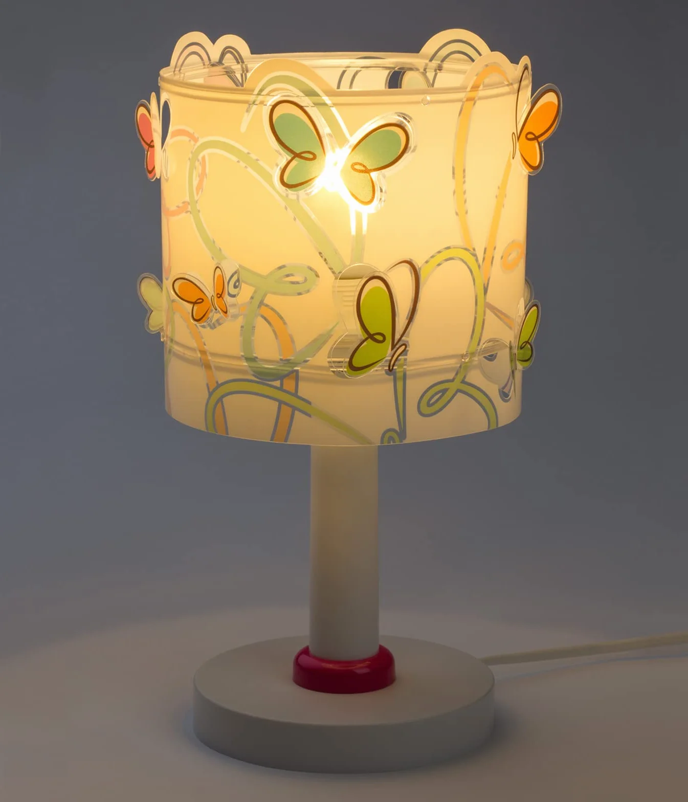 Dalber lampe de table enfant Butterfly Papillons multicolores