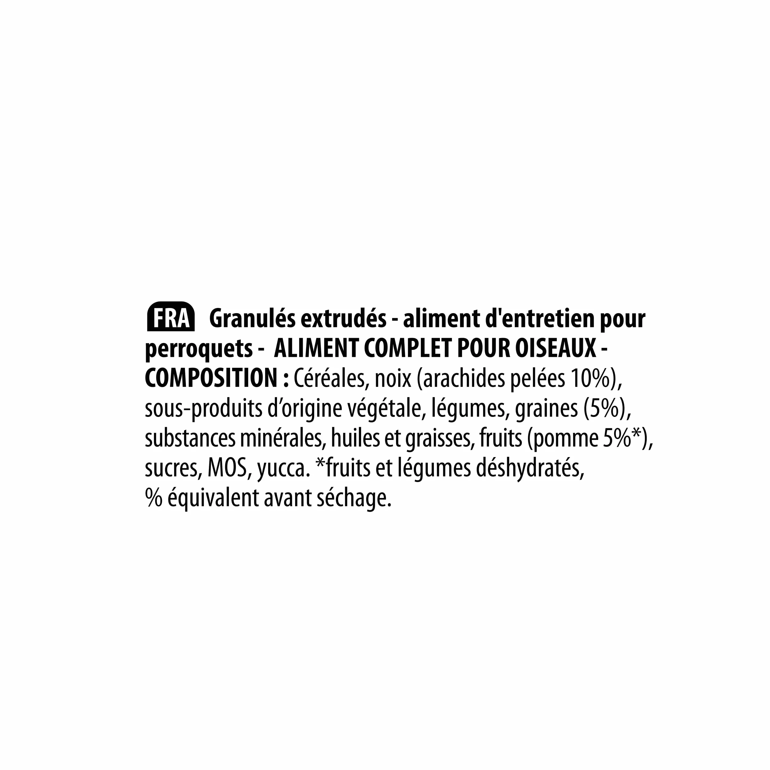 VERSELE-LAGA NutriBird P15 Tropical Granulés Extrudés Aliment Perroquet 10kg