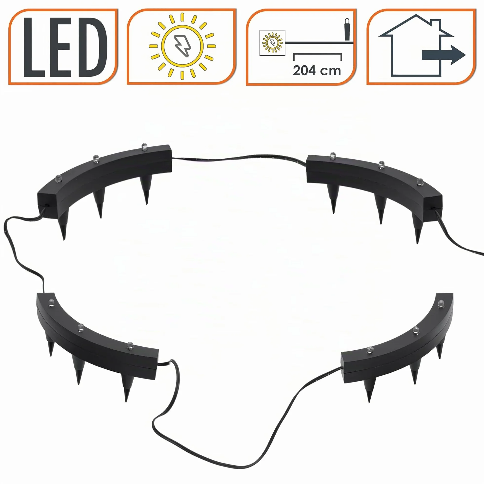 Spetebo Ensemble de 4 éclairages LED solaires pour fleurs en pot - Guirlande décorative jardin