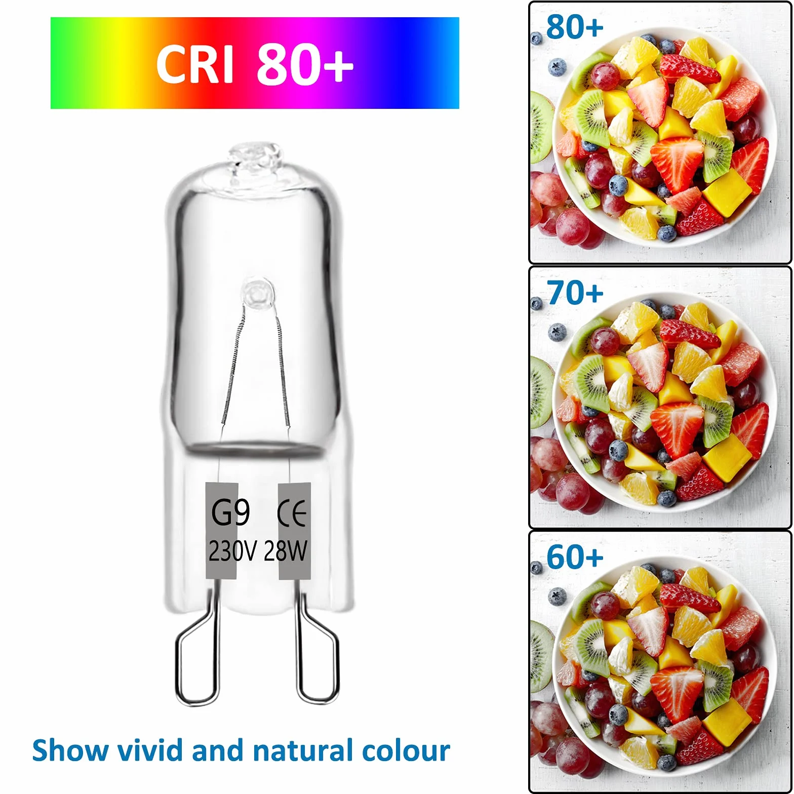 Ampoule Halogene G9 28W 230V 370LM Dimmable Blanc Chaud 2700K Résistant 300°C Lot de 12