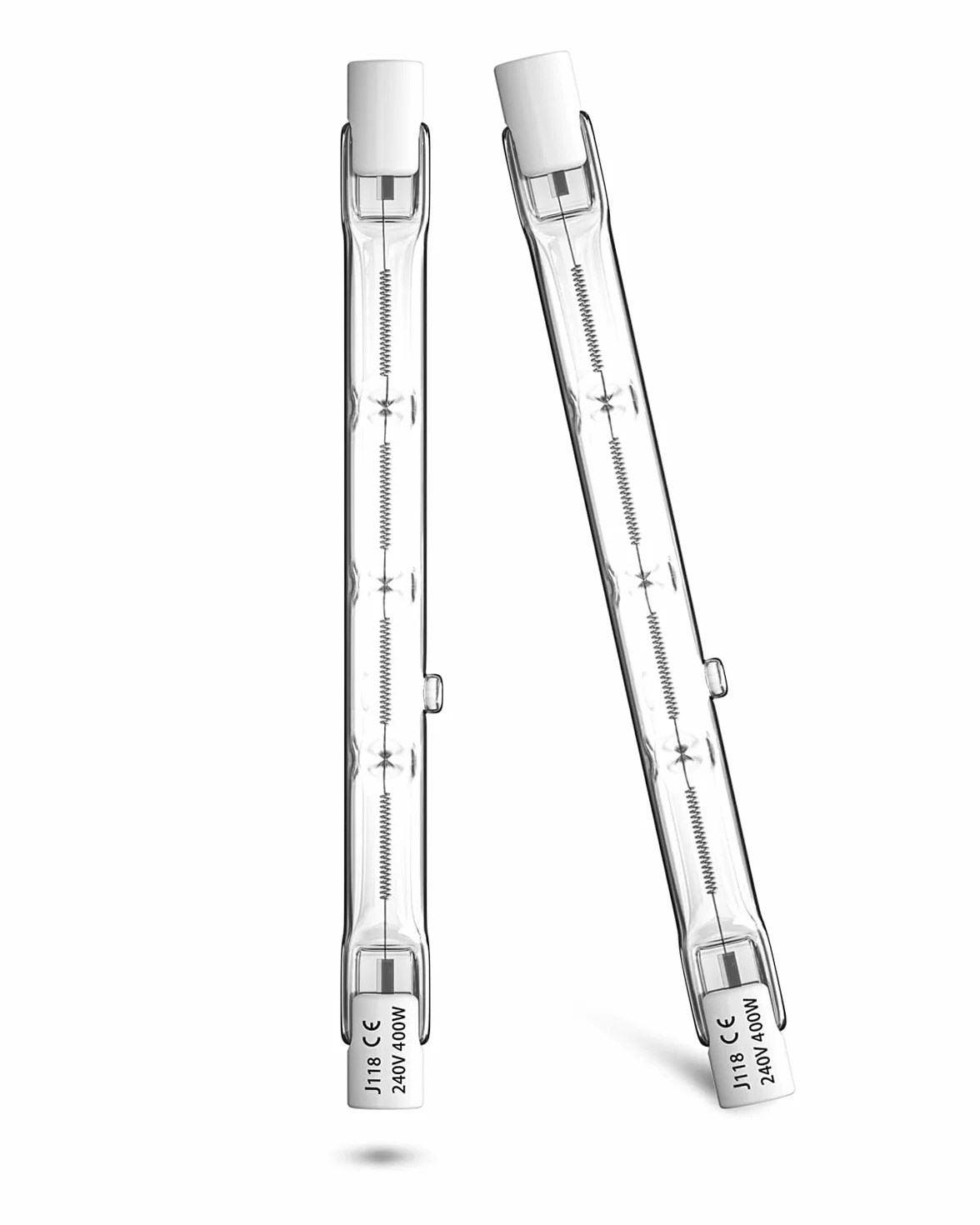 Ampoule Halogène R7s 118mm 400W 7500Lm J118 Dimmable 240V Blanc Chaud 2800K Lot de 2