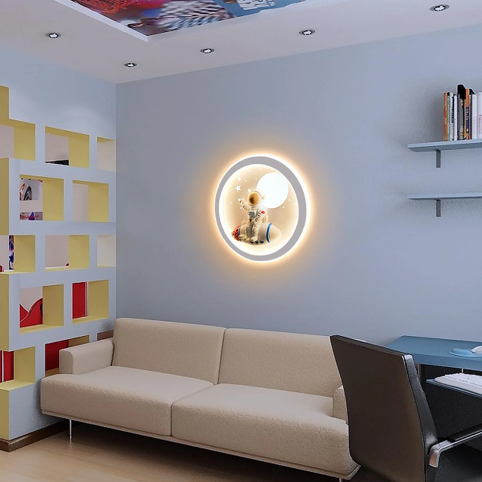 LED Applique Murale 24W Moderne Astronaute 220V 3 Température de Couleur 3000K 4000K 6000K