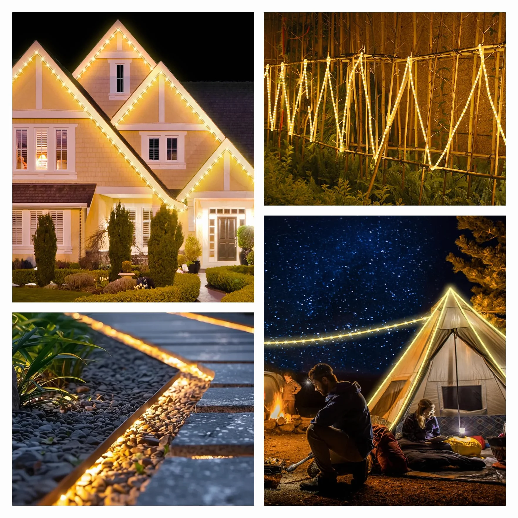 Guirlande Lumineuse LED Tube 14 Mètres 504 LED IP65 Extérieur Intérieur Jardin Décoration Fête
