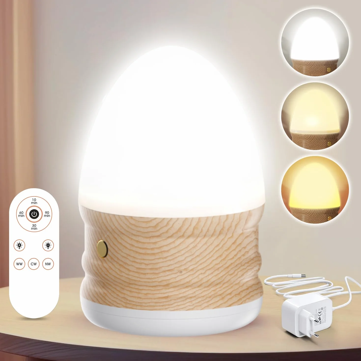 Lampe Luminothérapie 13000 Lux sans UV, 3 Températures de Couleur Réglables avec Télécommande