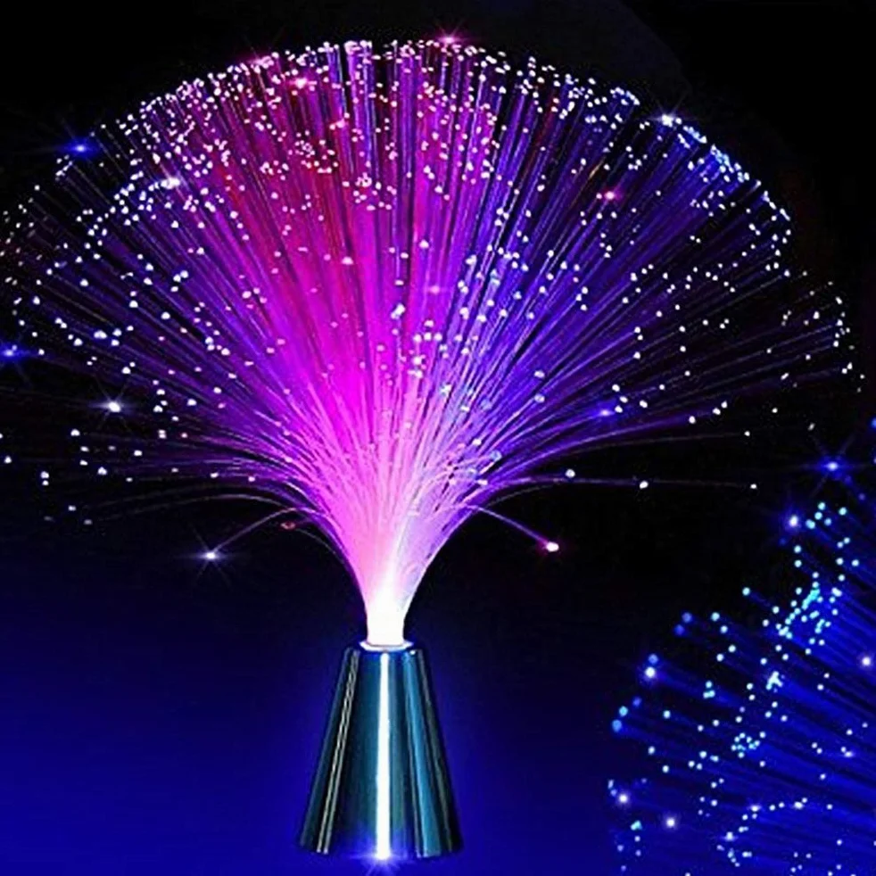 Lumière à Fibre Optique LED 7 Couleurs, Lampe Décoration Intérieure