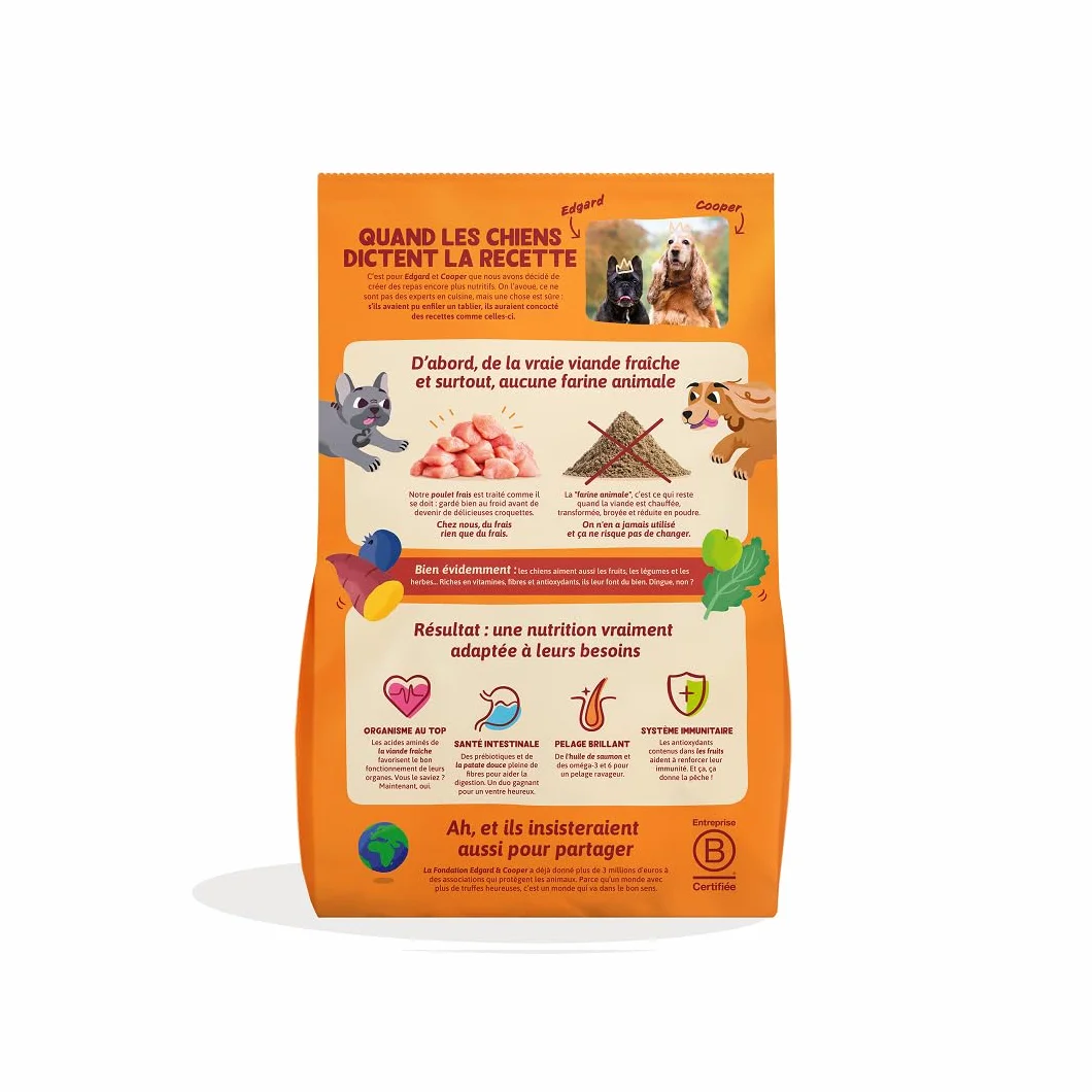 Edgard & Cooper Croquettes Chien Poulet Frais 2.5kg Sans Céréales Hypoallergénique