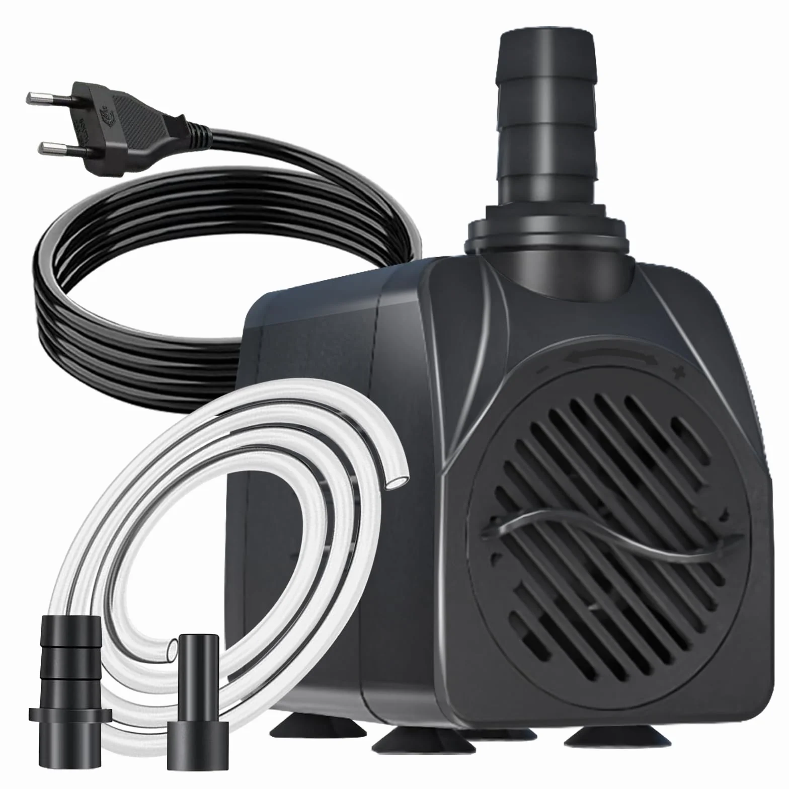 Pompe Submersible 10W 600L/h pour Étang Fontaine Aquarium Ultra-Silencieuse avec Câble 1.5m