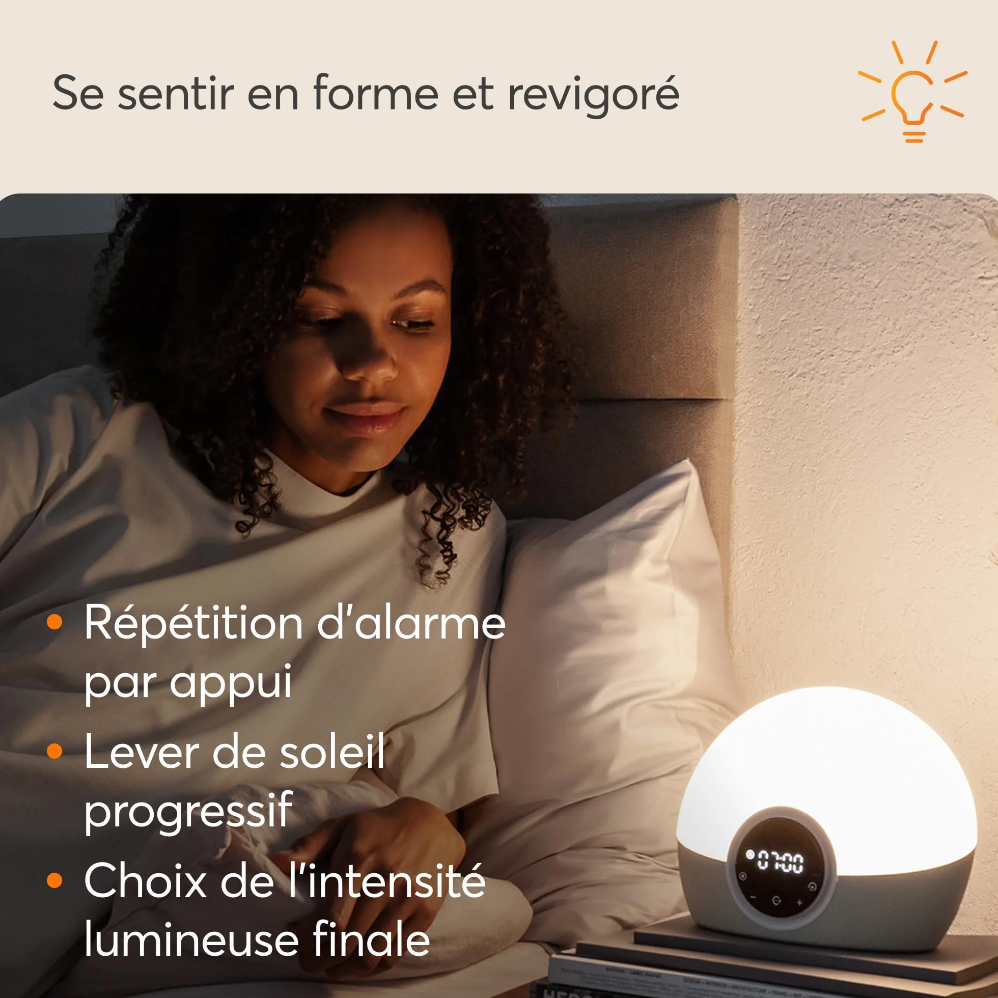 Lumie Bodyclock Spark 100 Réveil Simulateur d’Aube Crépuscule Plastique