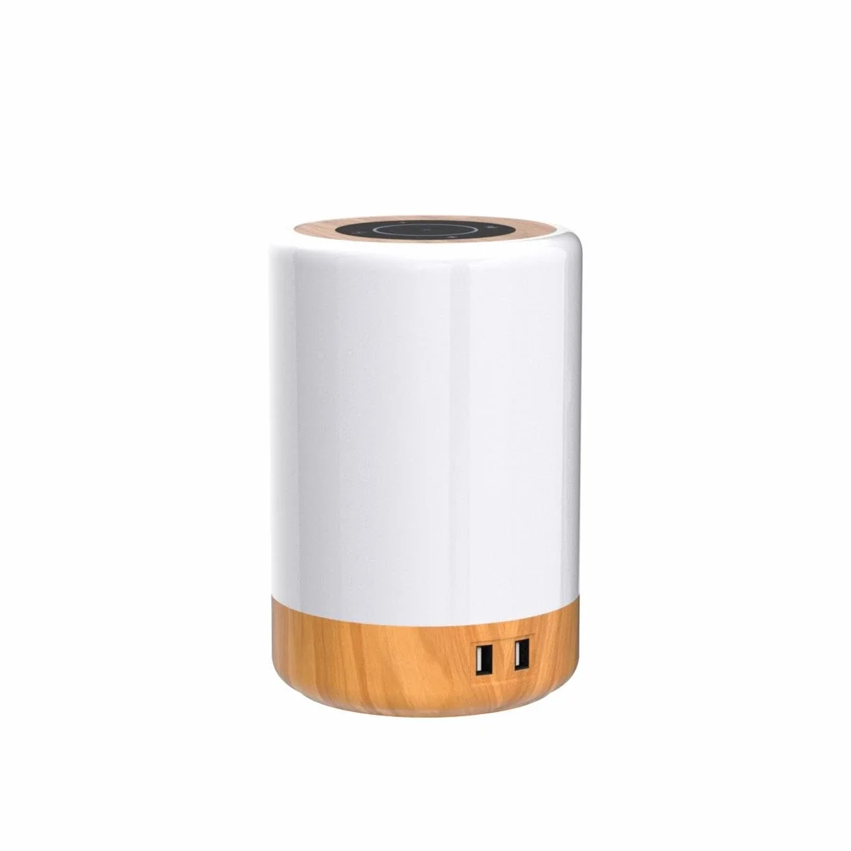Lampe de Chevet LED Tactile avec 4 Ports USB-A, 8 Couleurs, 10 Niveaux de Luminosité, Veilleuse pour Chambre