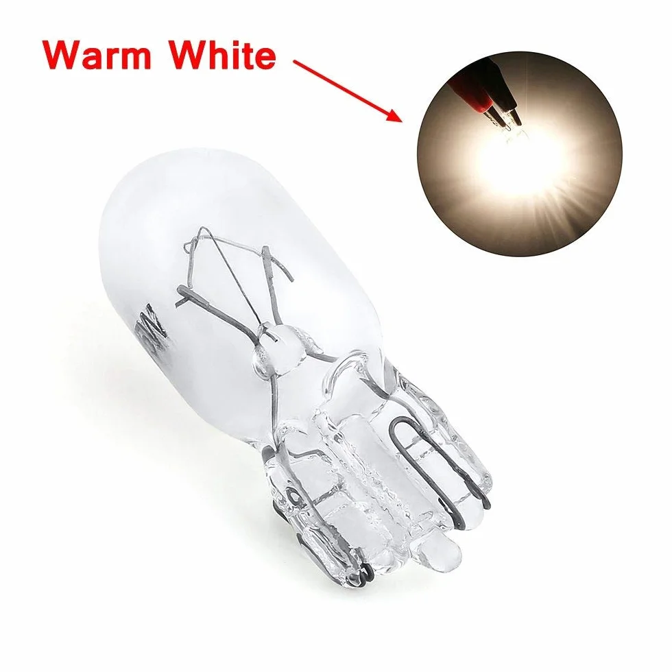 Ampoules halogènes T10 W5W 12V 5W Blanc Chaud Feux de Plaque d'immatriculation Voiture