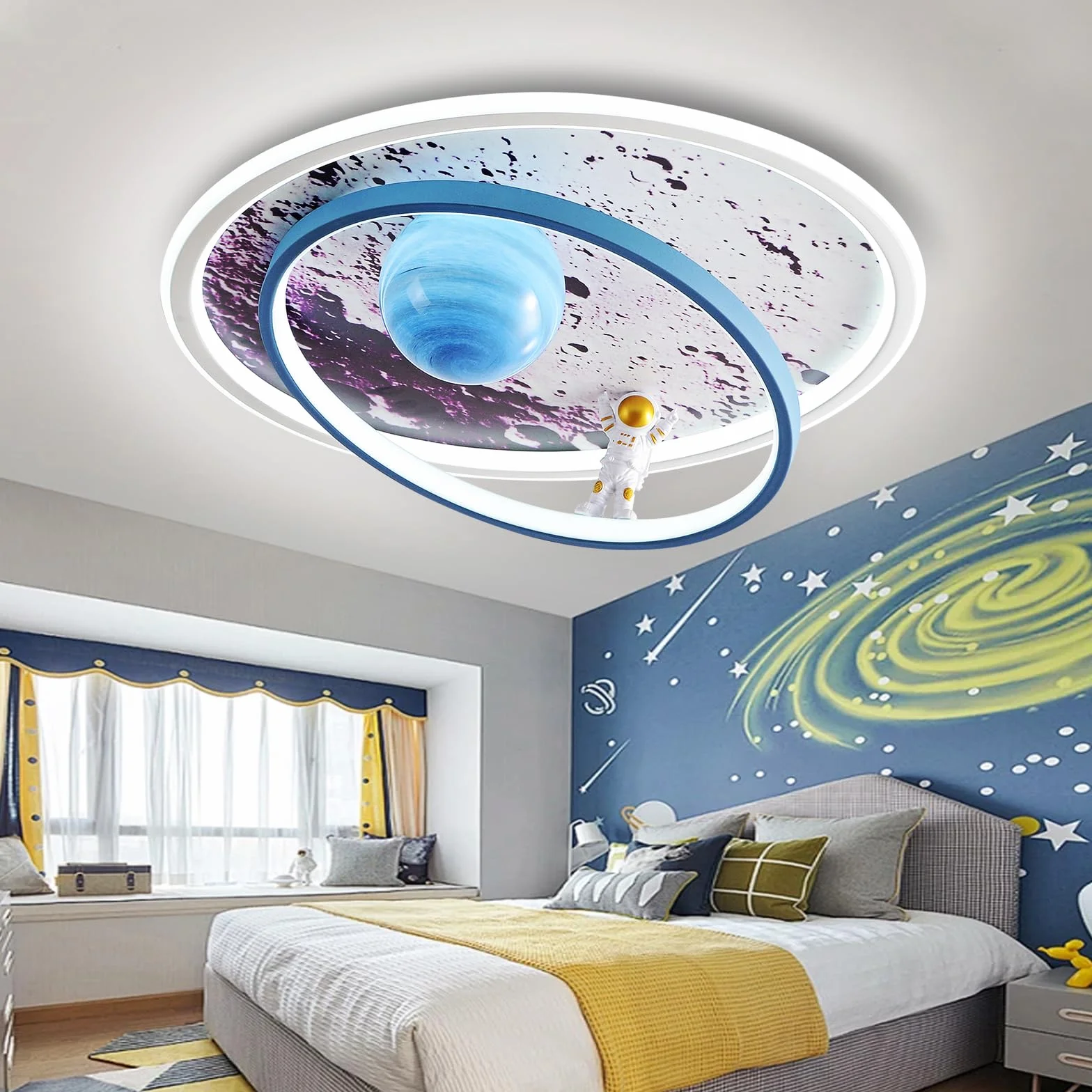 Plafonnier LED Enfant Astronaute Dimmable Lampe Chambre Créatif