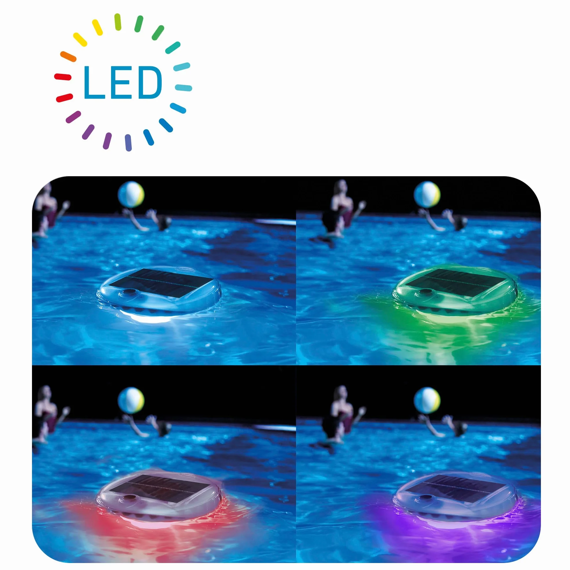 Intex lampe flottante solaire multicolore