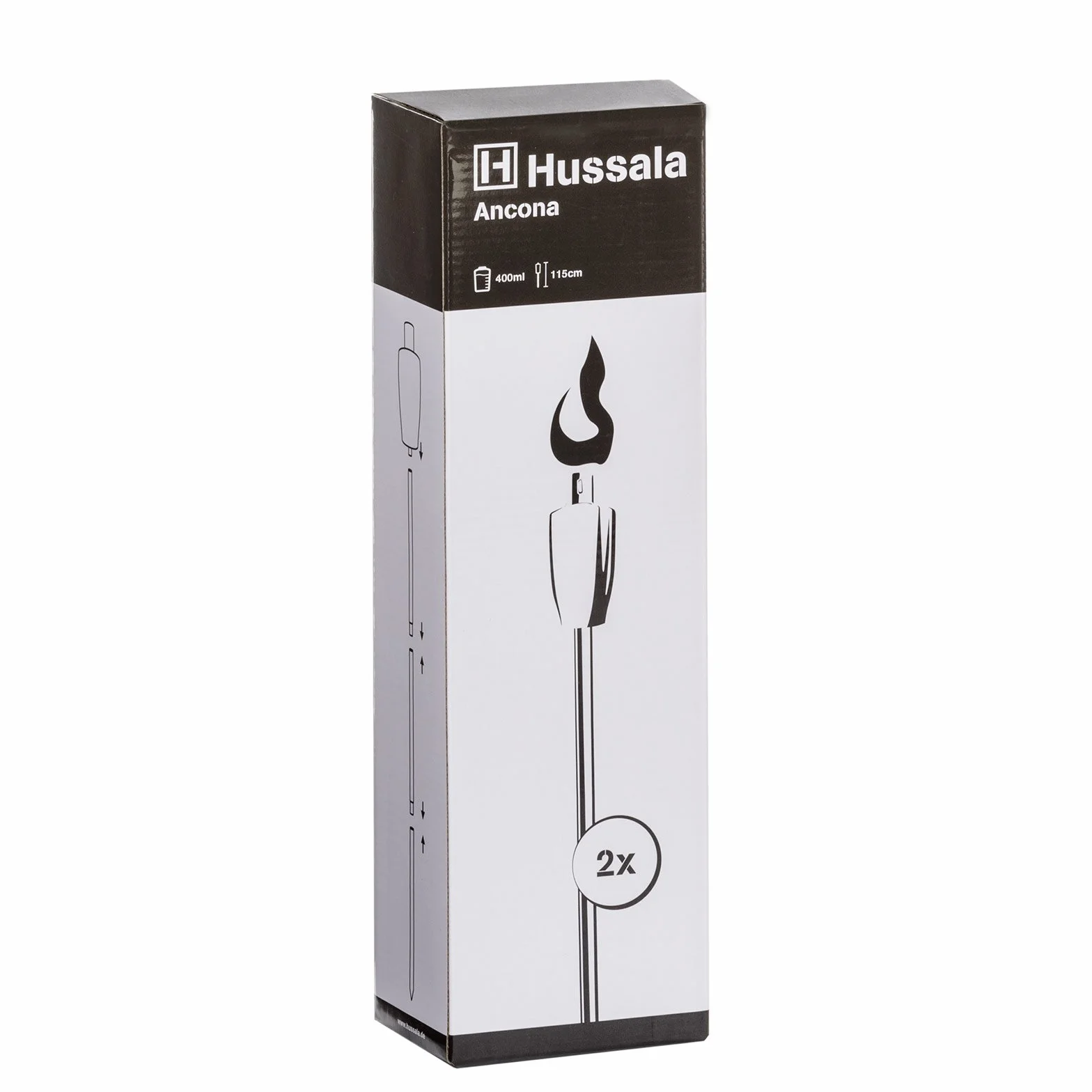 Hussala Ancona Lampe Torche de Jardin 115 cm 6 pièces