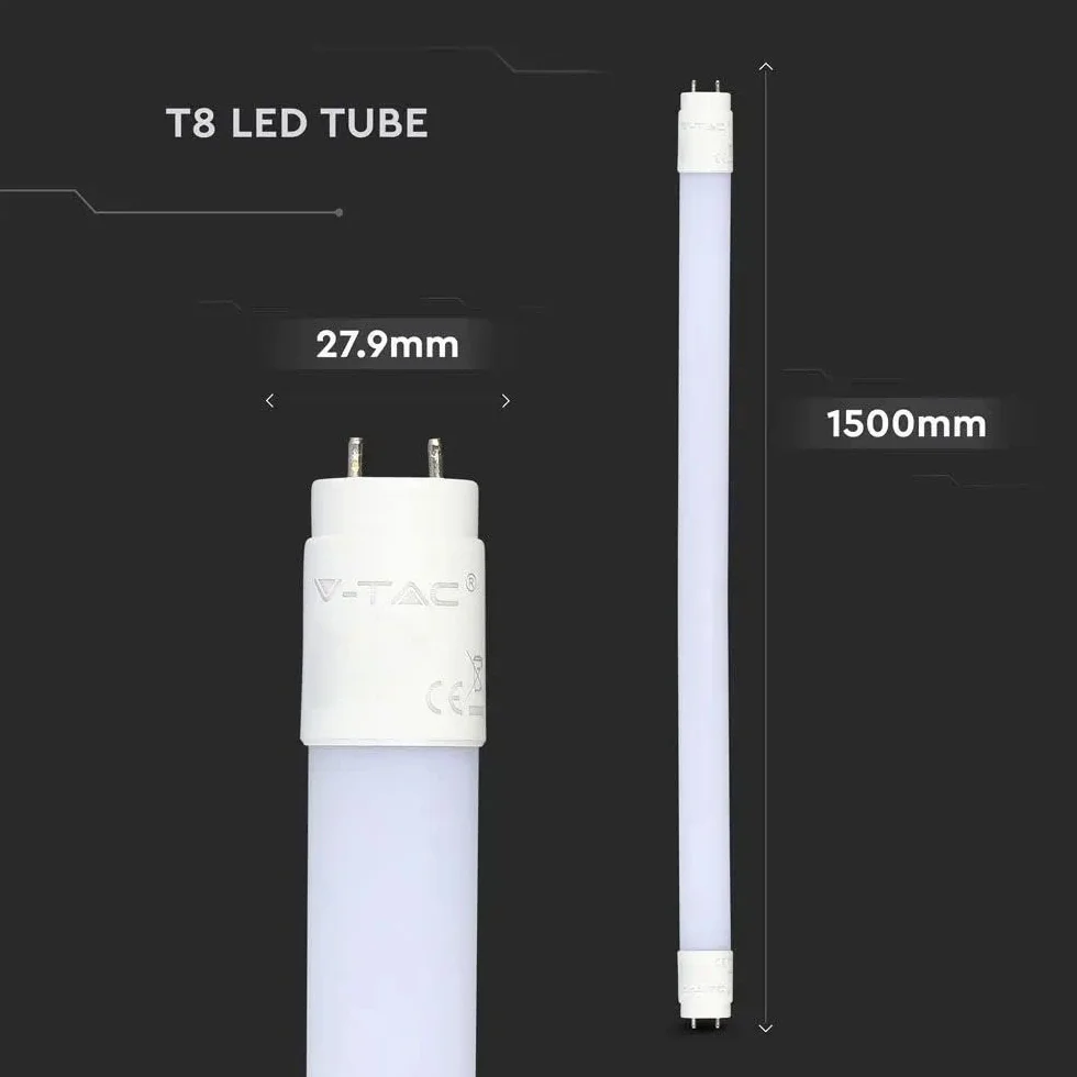 Lot de 5 tubes LED 150 cm 22 W 4000 K 2000 lm équivalent 58 W angle 160°