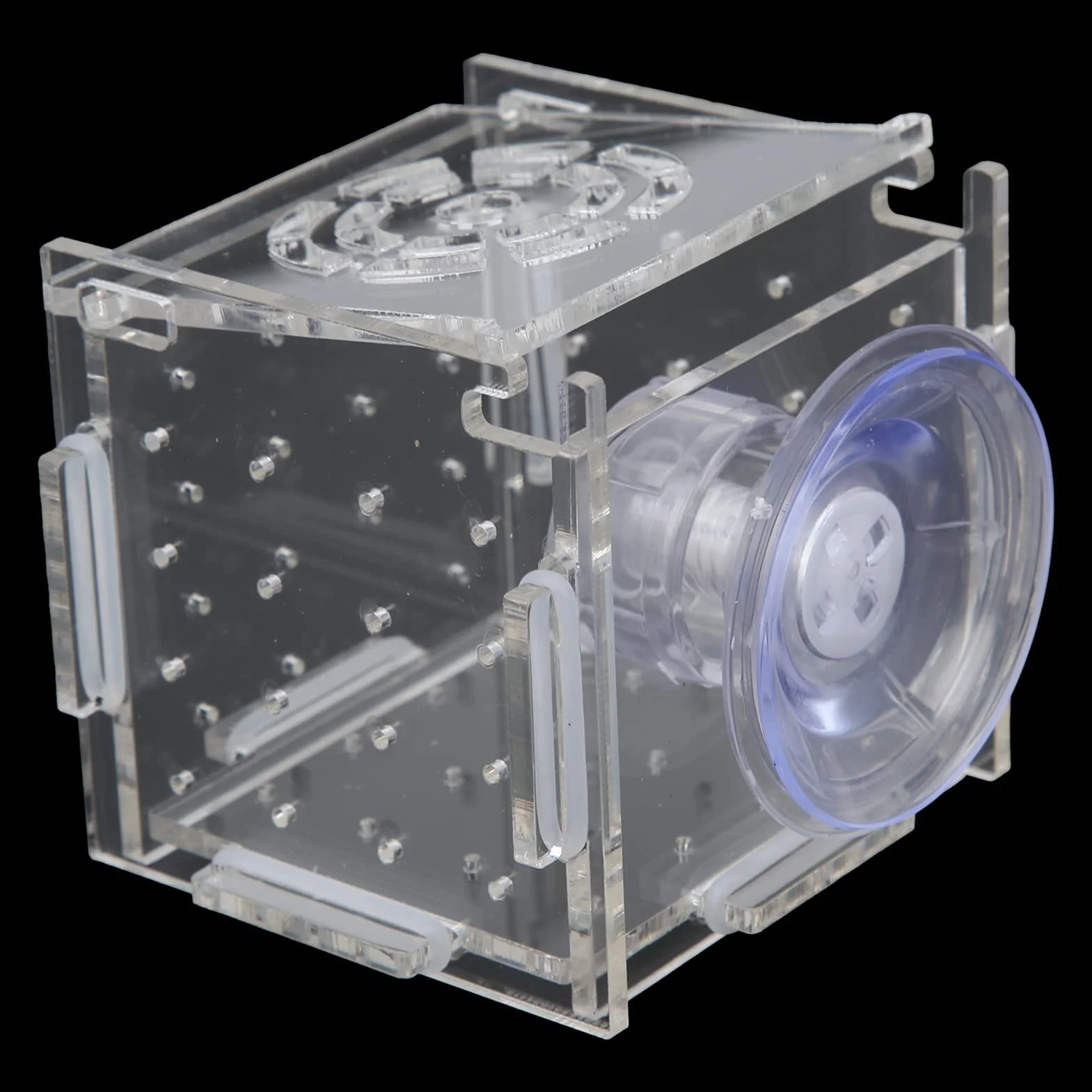 Éleveur de boîte d'isolement, boîte d'élevage d'incubateur pour poissons crevettes bébé (Grille Simple Petit Mini 6*6*6)