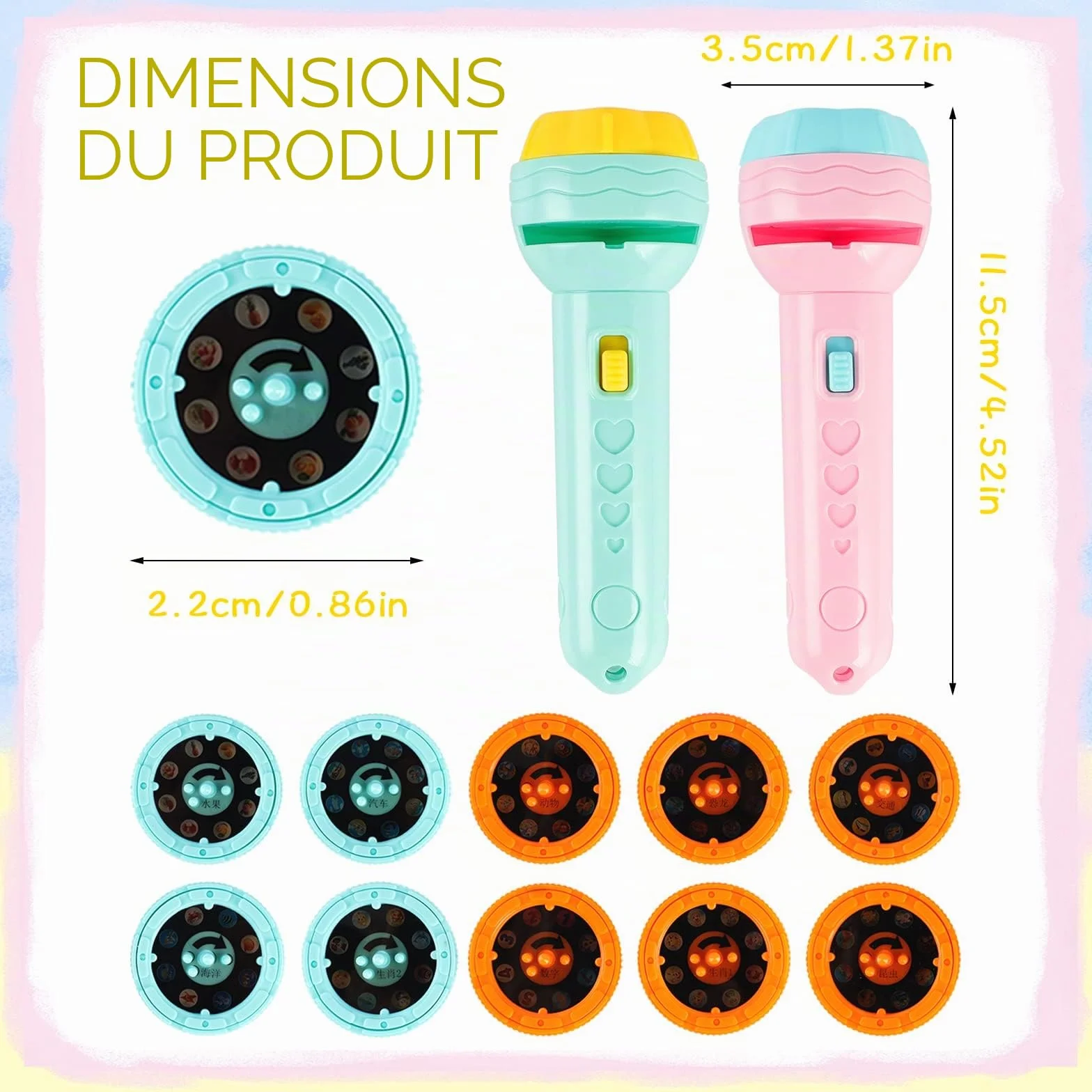 Lampe Poche Projecteur Enfants Jouet 80 Images Différentes Mini Projecteur Histoire