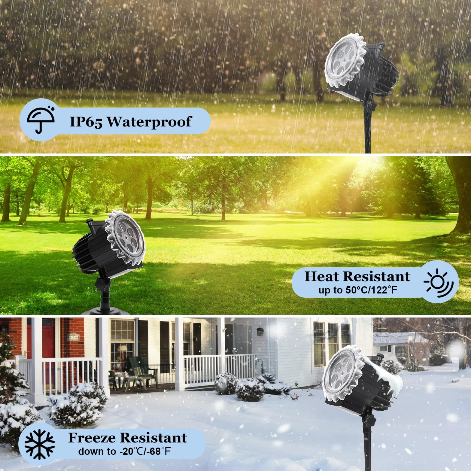 VIFLYKOO Projecteur Noël Extérieur LED IP65 12 Films 96 Motifs Télécommande