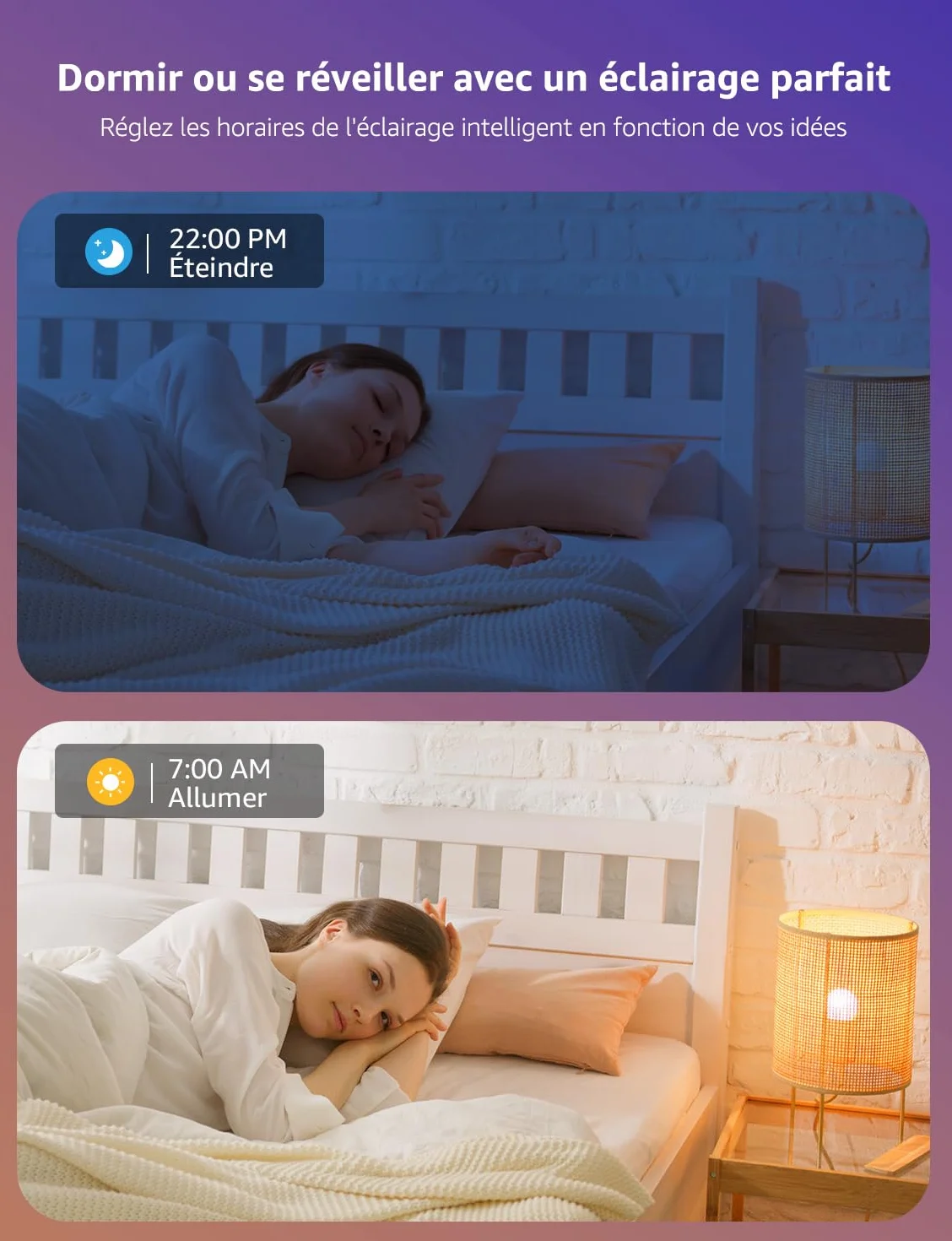 Lepro B1 IA Ampoule Connectée WiFi E27 LED RGB+CCT 2700K-6500K Compatible Alexa/Google Assistant, 2 pcs