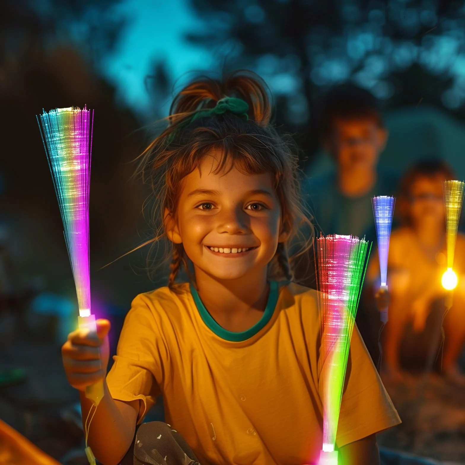 Bâtons Lumineux LED en Fibre Optique Kangtaixin - Lot de 24 avec Piles pour Fêtes et Concerts
