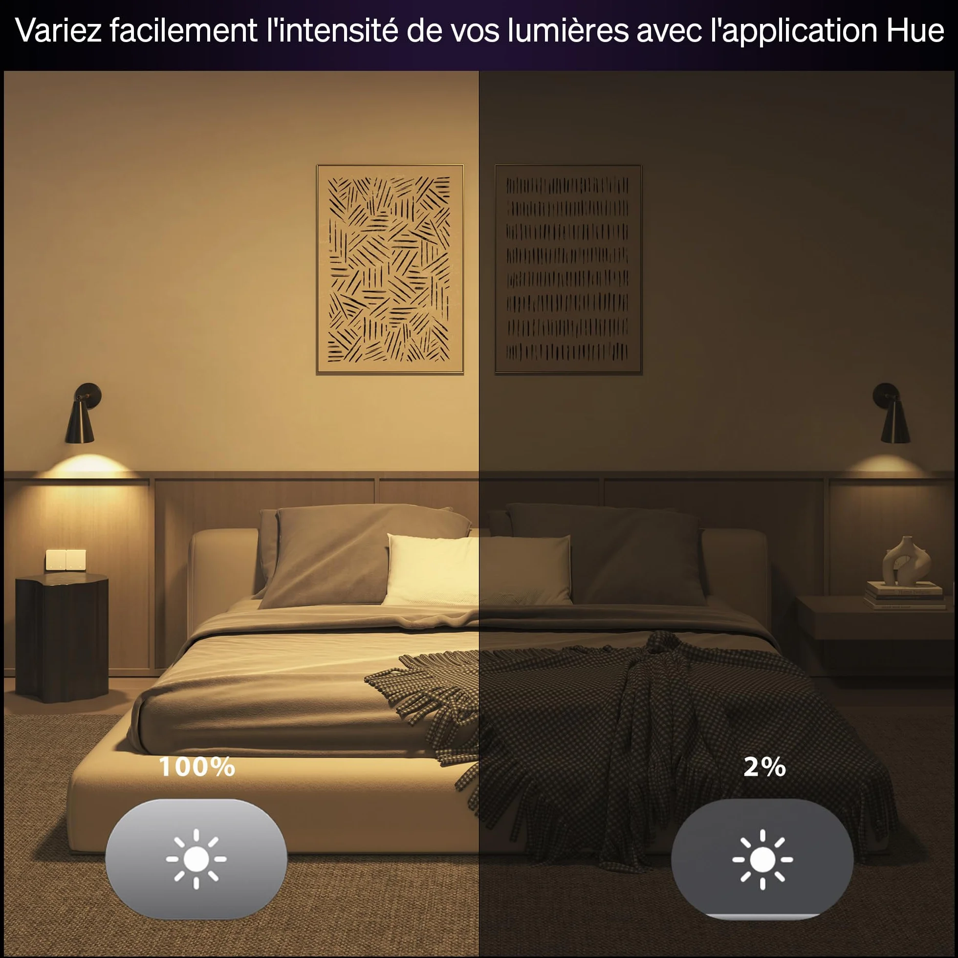 Philips Hue Essential Spot LED Connecté GU10 White and Color Ambiance 4,7W 2200-6500K 345lm Lot de 4