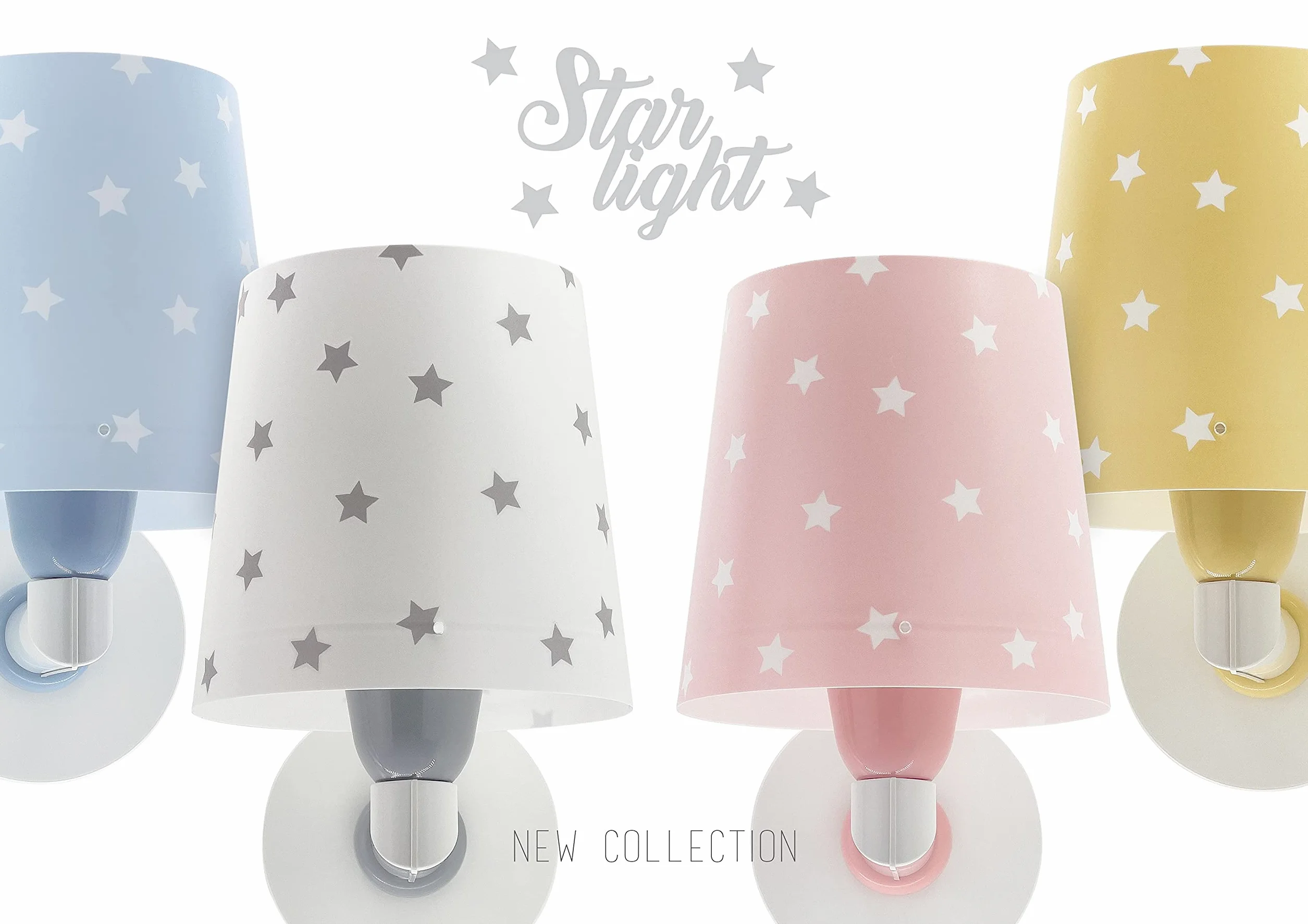 Dalber Applique Murale Enfant Star Light Étoiles Rose E27