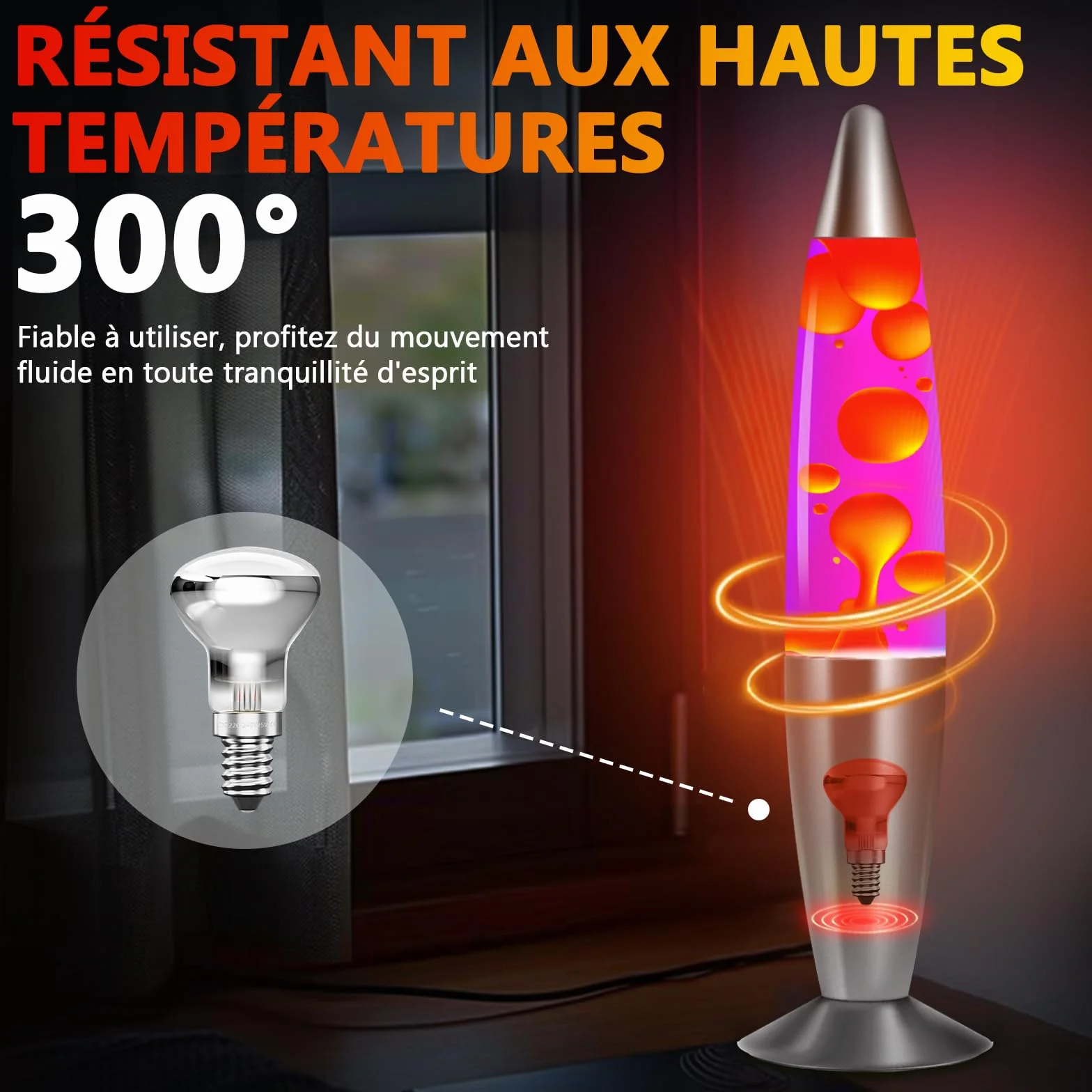 Ampoule Lampe à Lave 30W E14 R39 Ampoule Réflecteur Spot Petit Culot à Vis SES Blanc Chaud 2-Pack