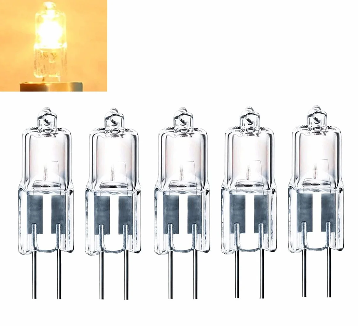 Ampoules halogènes G4 20W 24V intensité variable capsule transparente blanc chaud Lot de 10