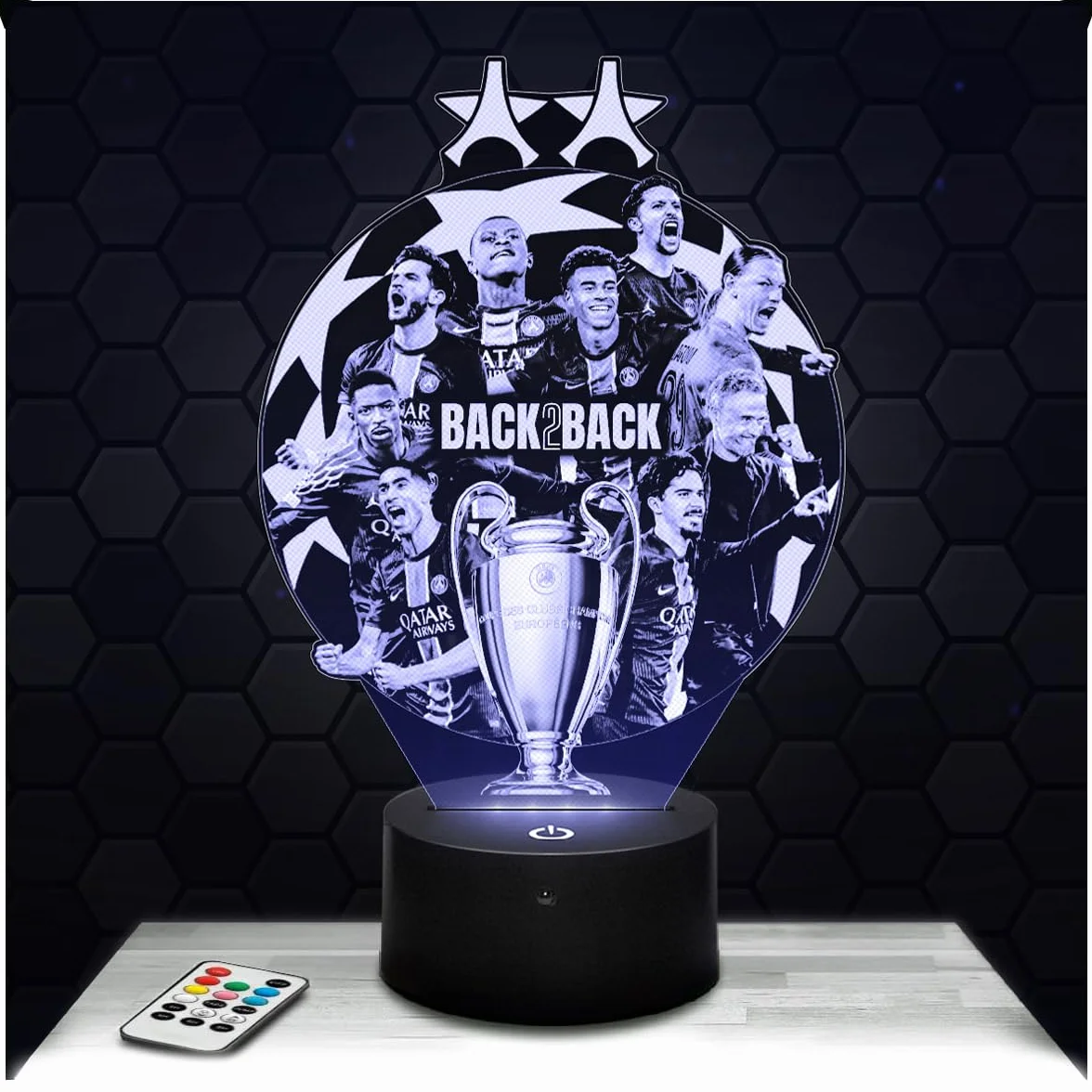 Veilleuse Tactile Champions League Joueur de Foot Football Décoration Idée Cadeau Homme Femme Adulte Déco Chambre