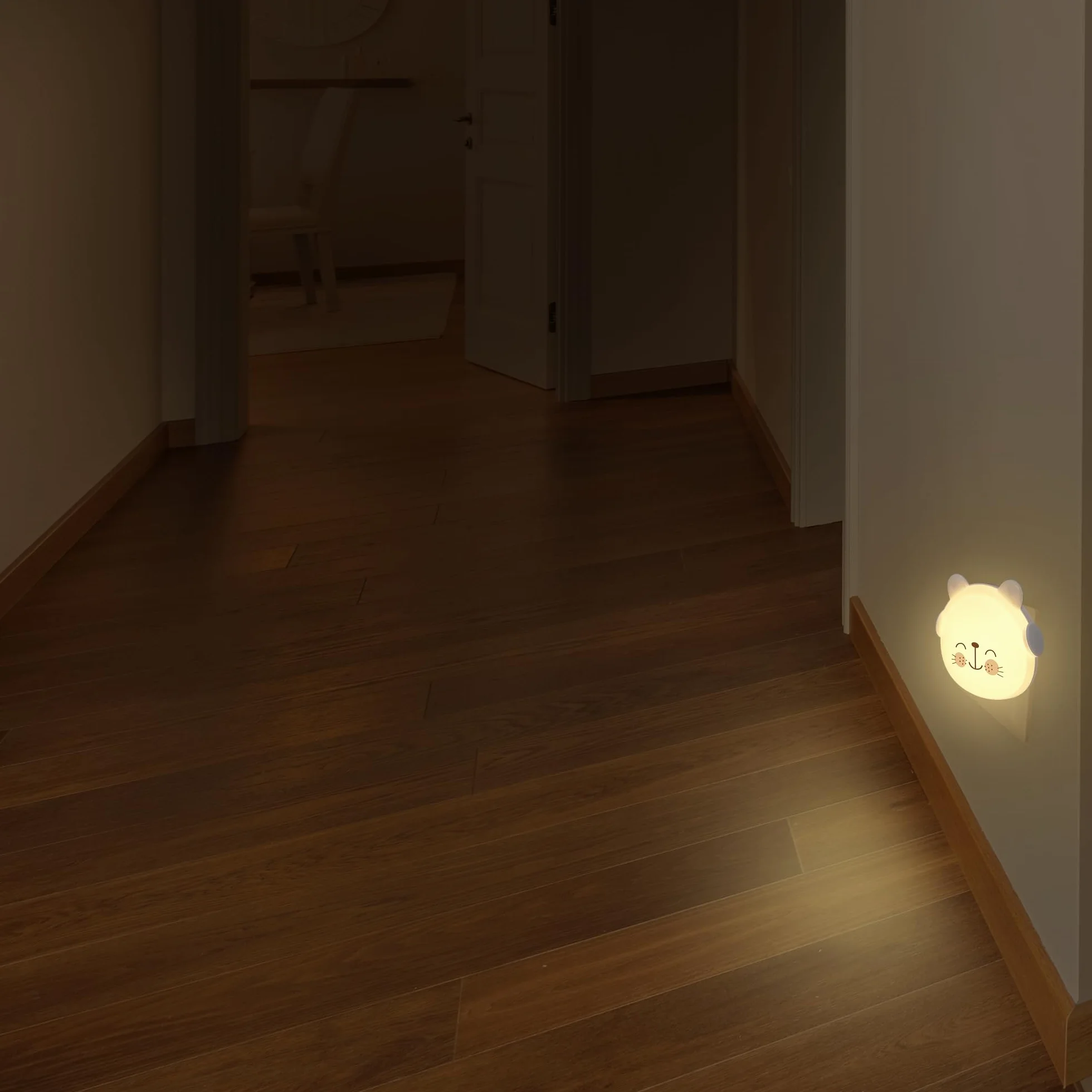Annmore Veilleuse Bebe sur Prise Lampe Chevet Enfant Chambre Veilleuse Murale LED