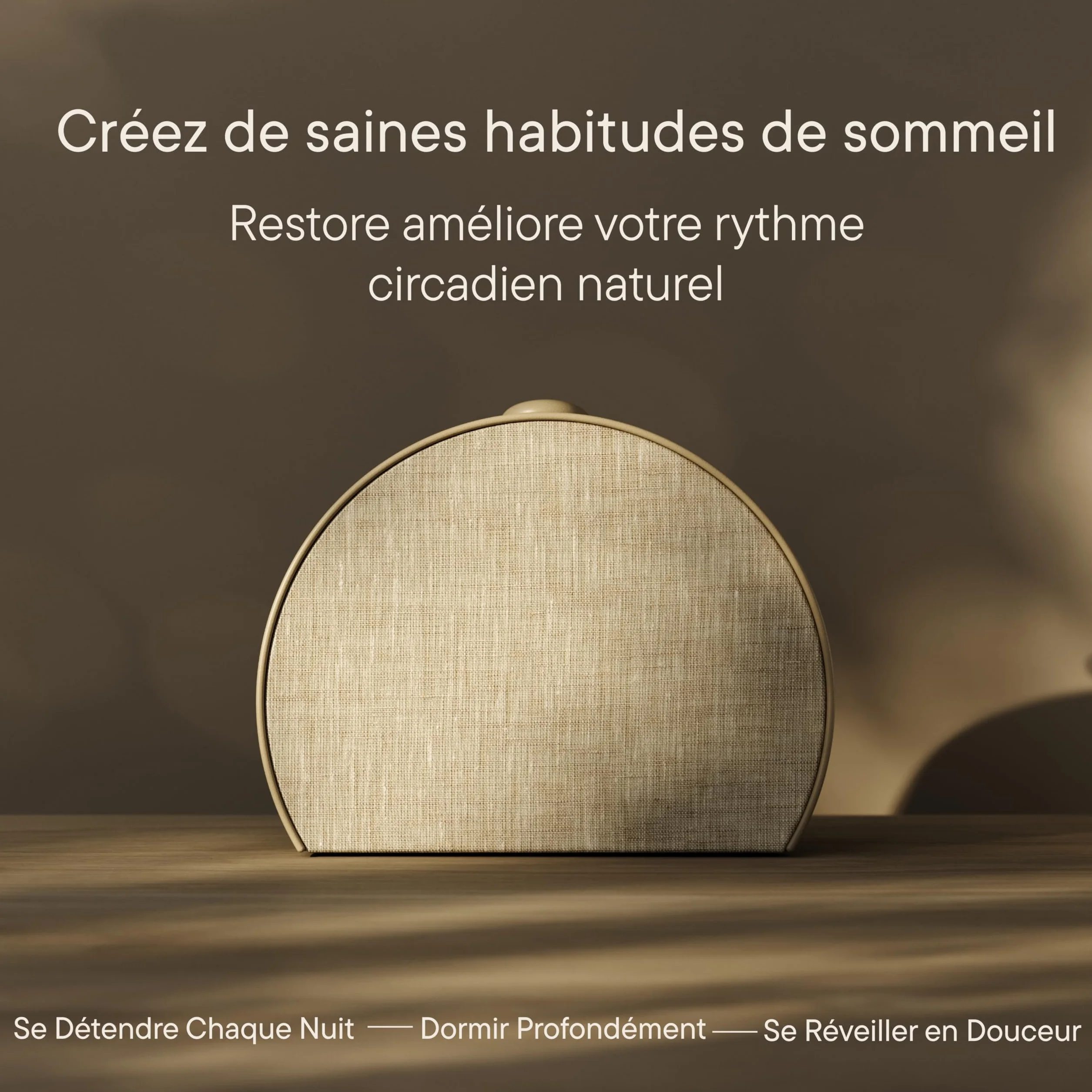 Hatch Restore 3 Réveil simulateur d’Aube et réveil Lumineux avec Machine à Sons et lumière Intelligente – Bruit Blanc, Routine de Sommeil sans écran