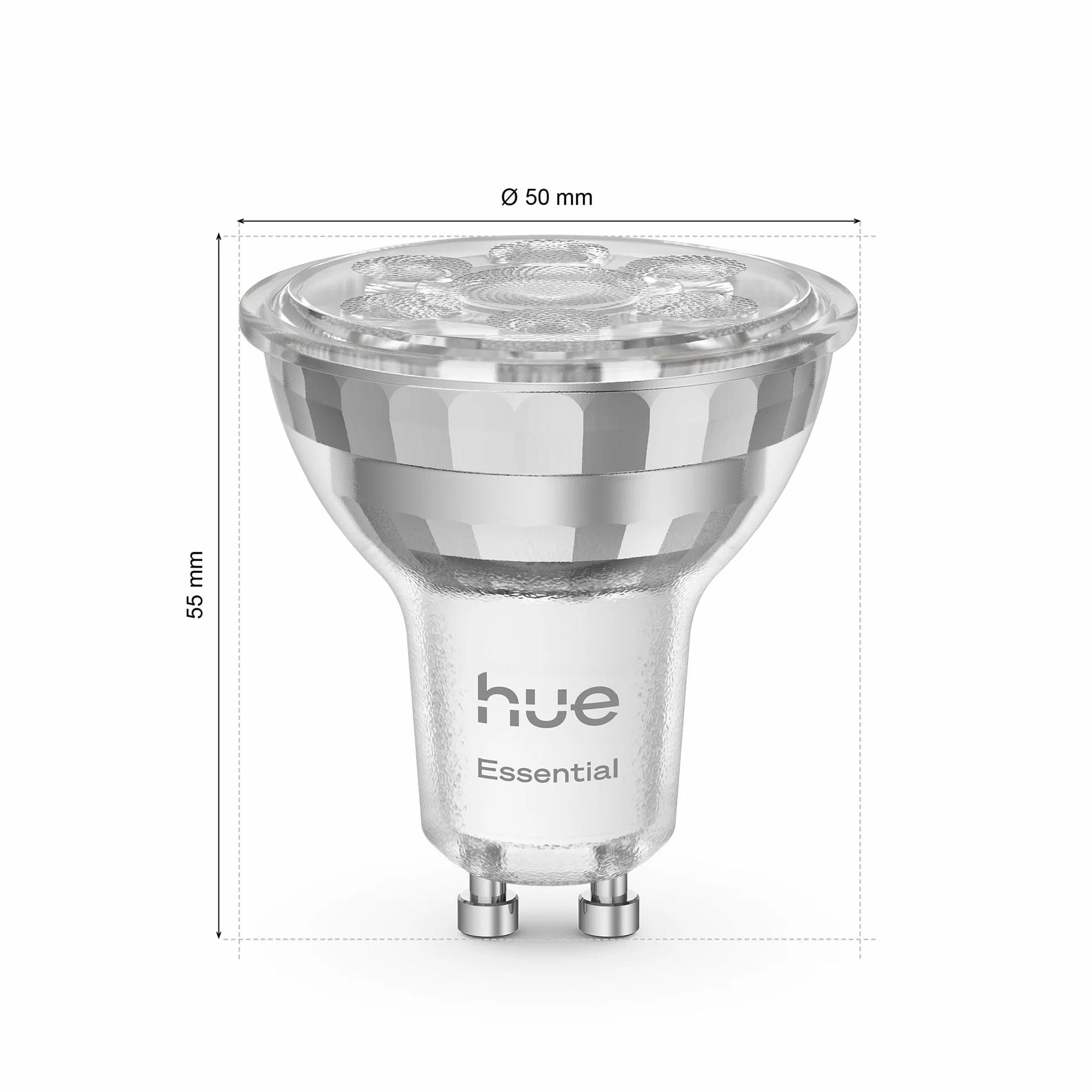 Philips Hue Essential Spot LED Connecté GU10 White and Color Ambiance 4,7W 2200-6500K 345lm Lot de 4