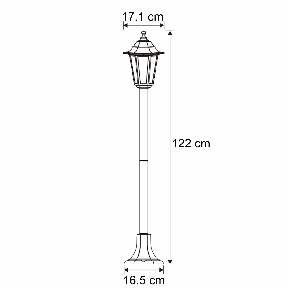 CGC Lighting Lampadaire d'extérieur sur pied traditionnel vintage jardin