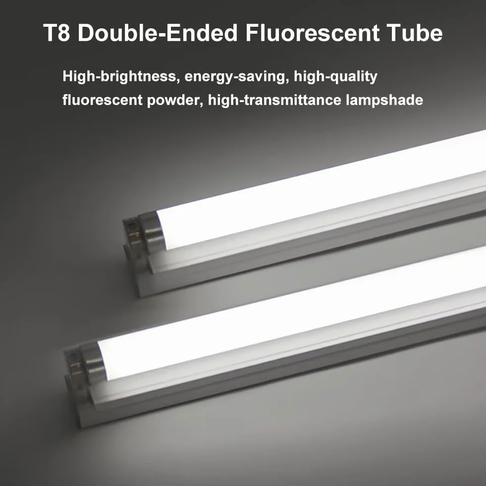 2 Pack Tubes Fluorescents 18W 600mm T8 Blanc Froid 6500K Base G13