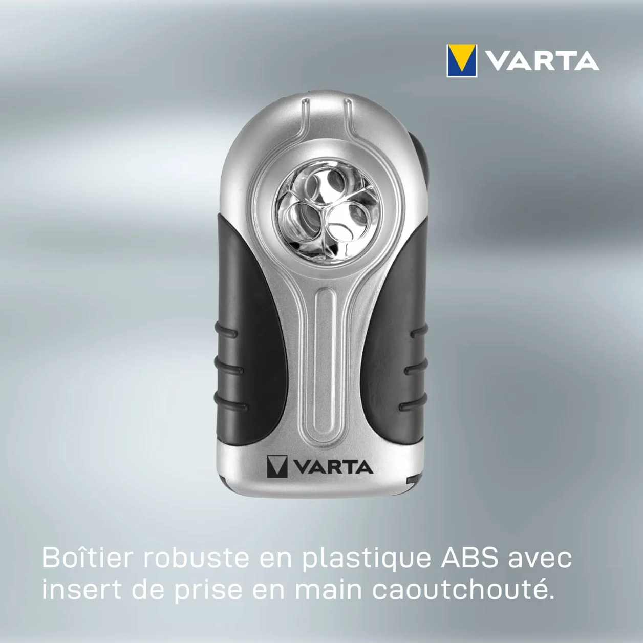 VARTA Lampe Torche LED incl. 3x piles AAA, lampe de poche compacte avec anneau de suspension, faisceau large