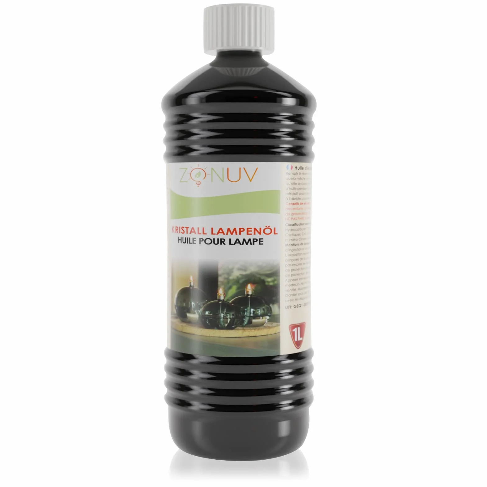 Huile de lampe à paraffine ZONUV 99% Pure liquide pour lampes à kérosène, torches et lampes à huile (1 litre)
