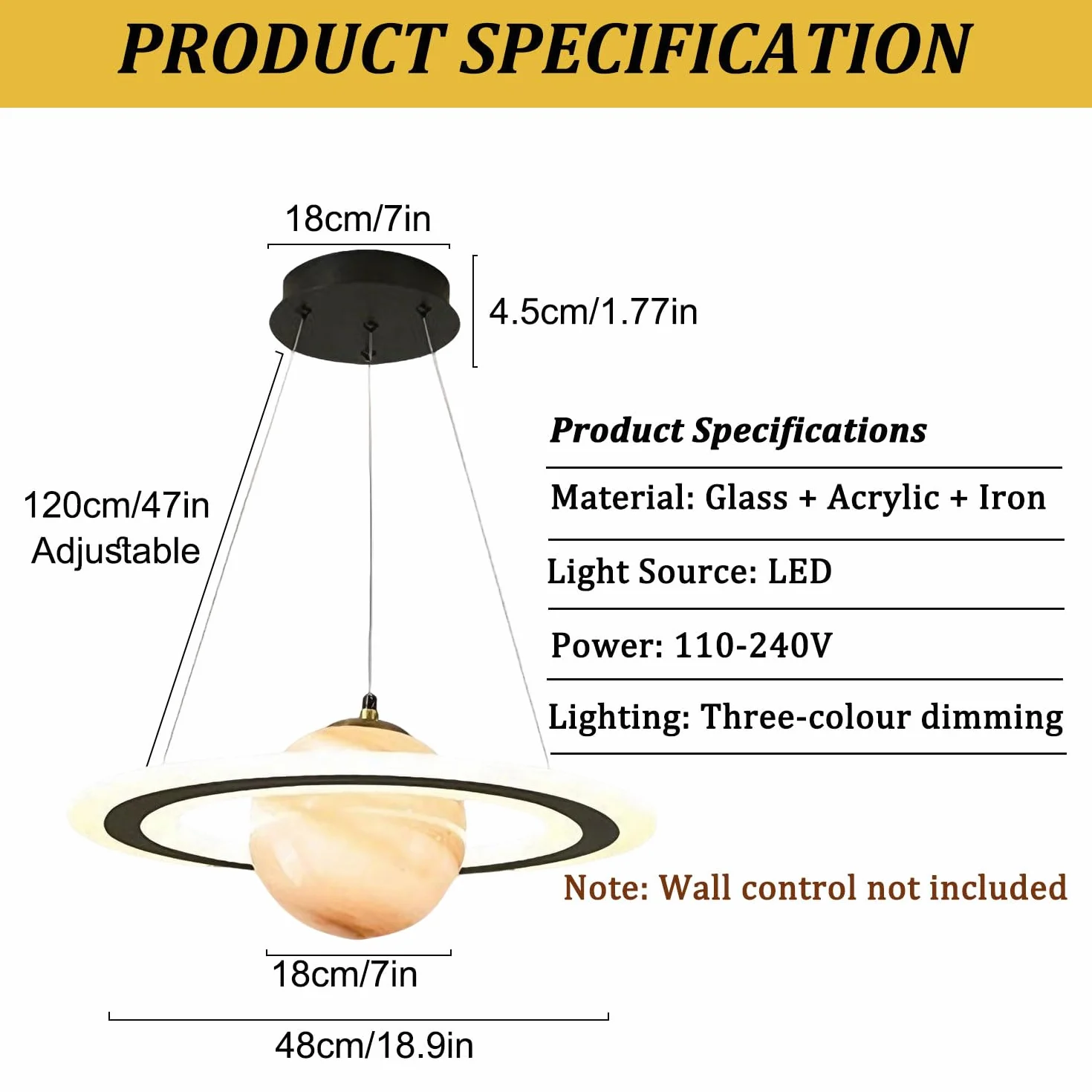 Acrylique Pendentif Astronaute Lampe Suspendue Led Lustre Chambre Enfants Espace Étoile Plafond Intérieur