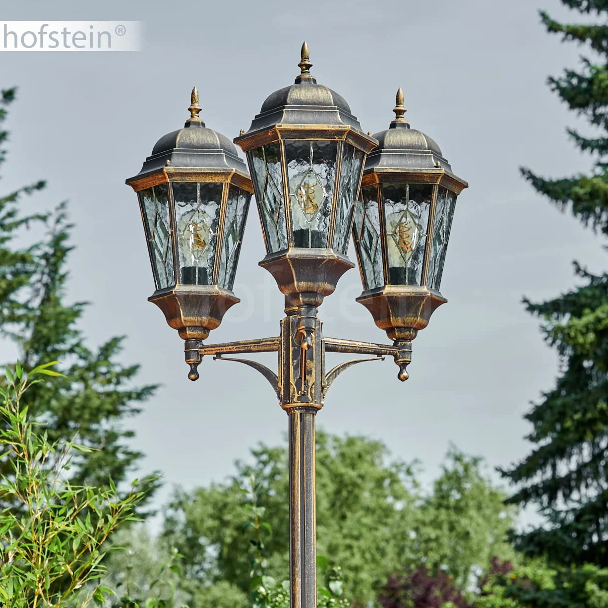 Réverbère en aluminium bronze design classique