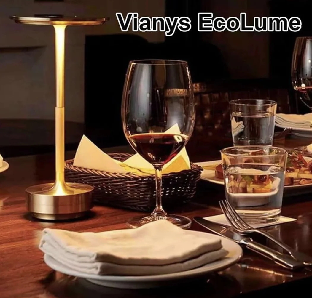 Vianys Ecolume Lampe de Table Vueeze Yifare Portable Sans Fil Rechargeable Or