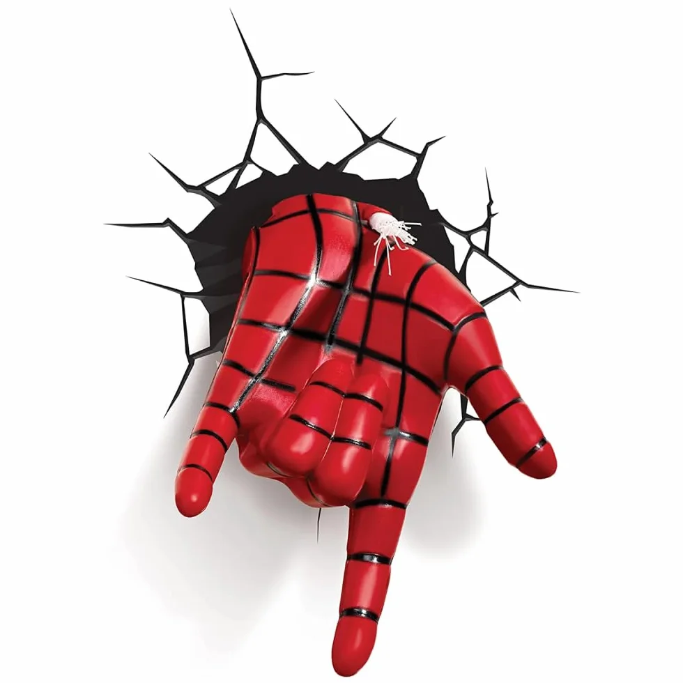 3D Light FX Spiderman Applique Murale LED Plastique Rouge