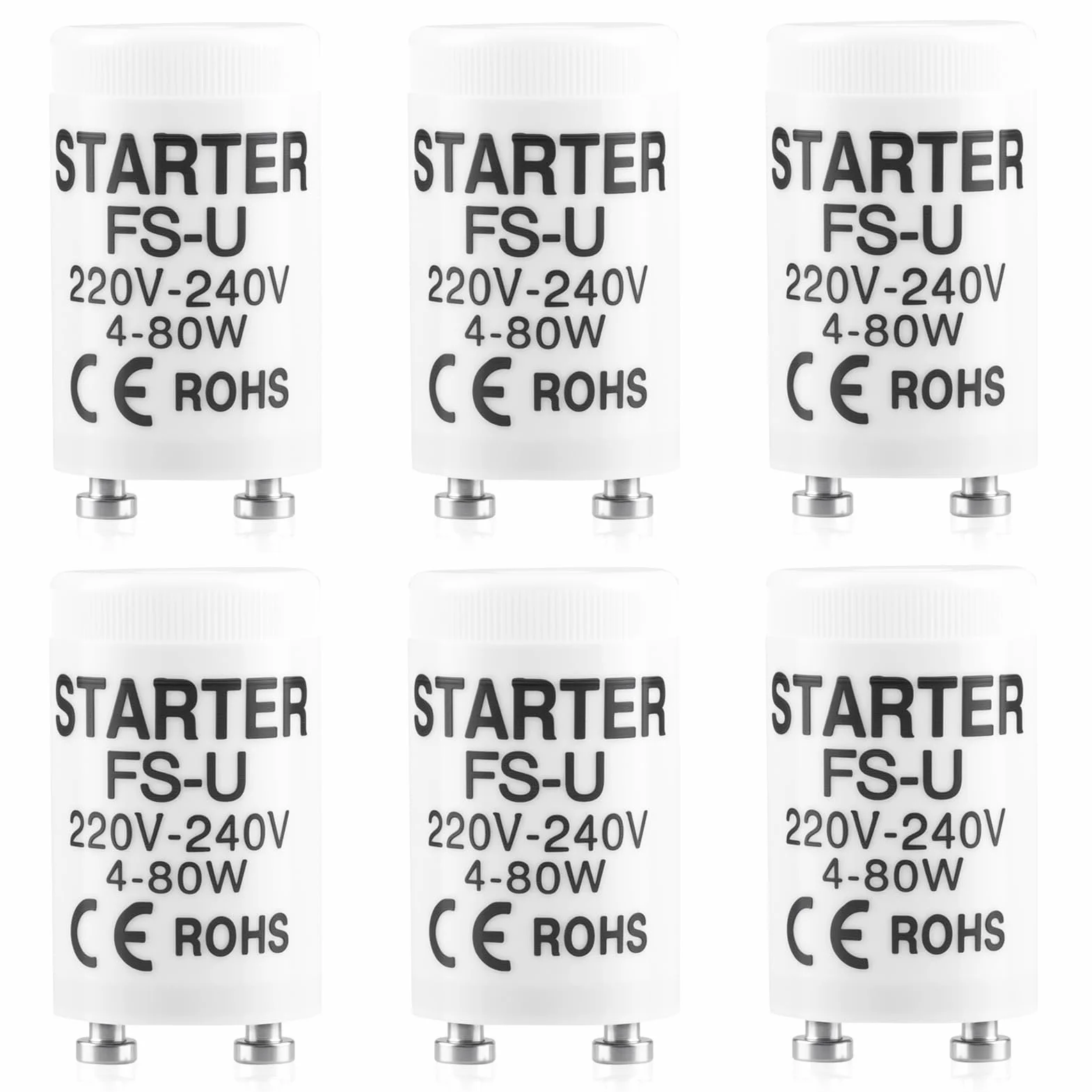 Starter Neon 4-80W 220-240V Tubes Fluorescents Démarreur Universel pour Lampes UVC