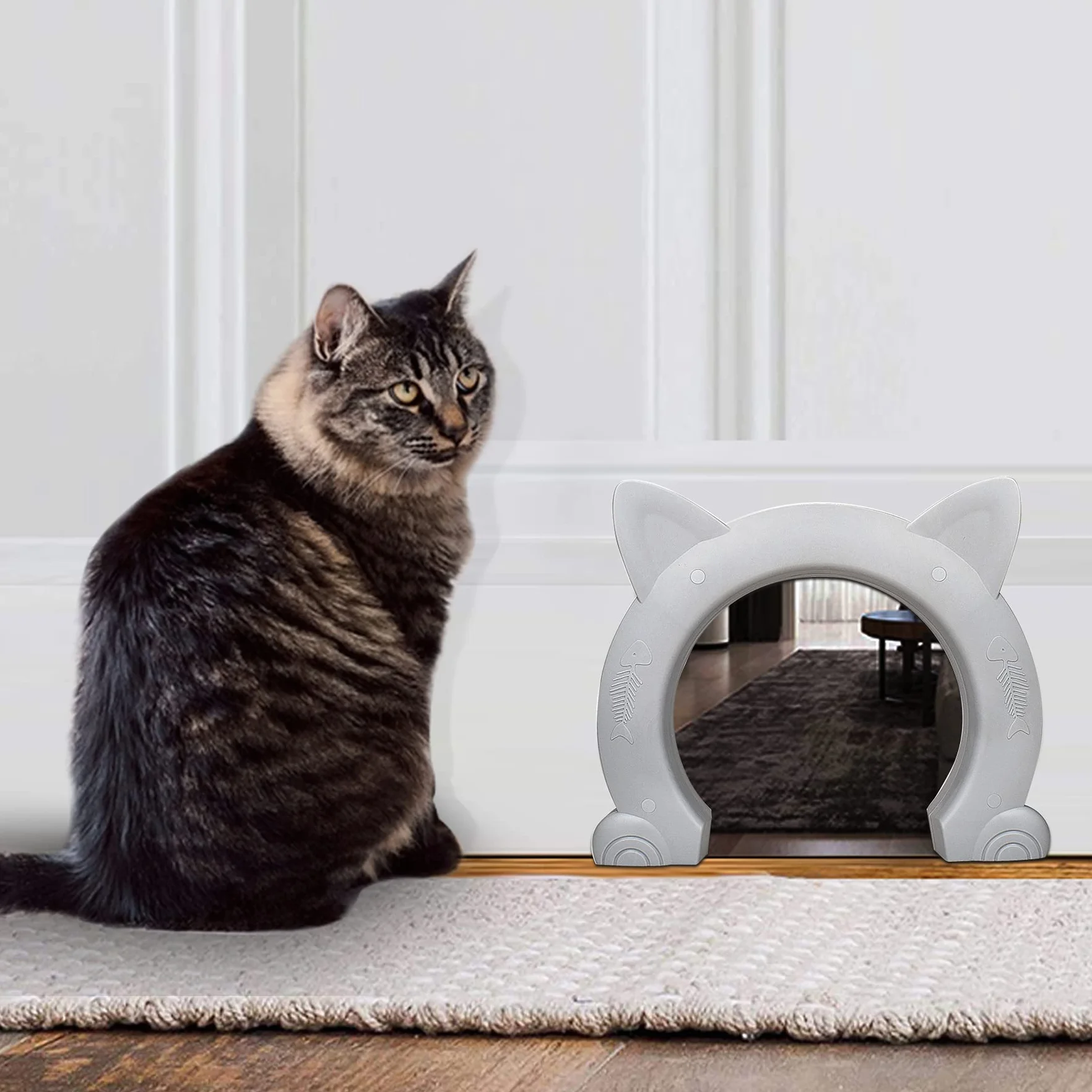 Chat chatière adaptée aux chats petite moyenne grande taille toilettes maison bassin