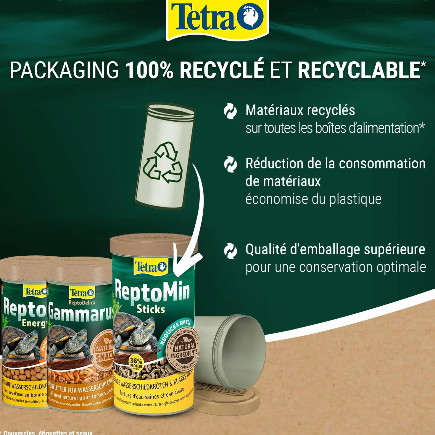 TETRA ReptoMin Sticks Aliment Complet pour Tortues d'Eau 1 Litre