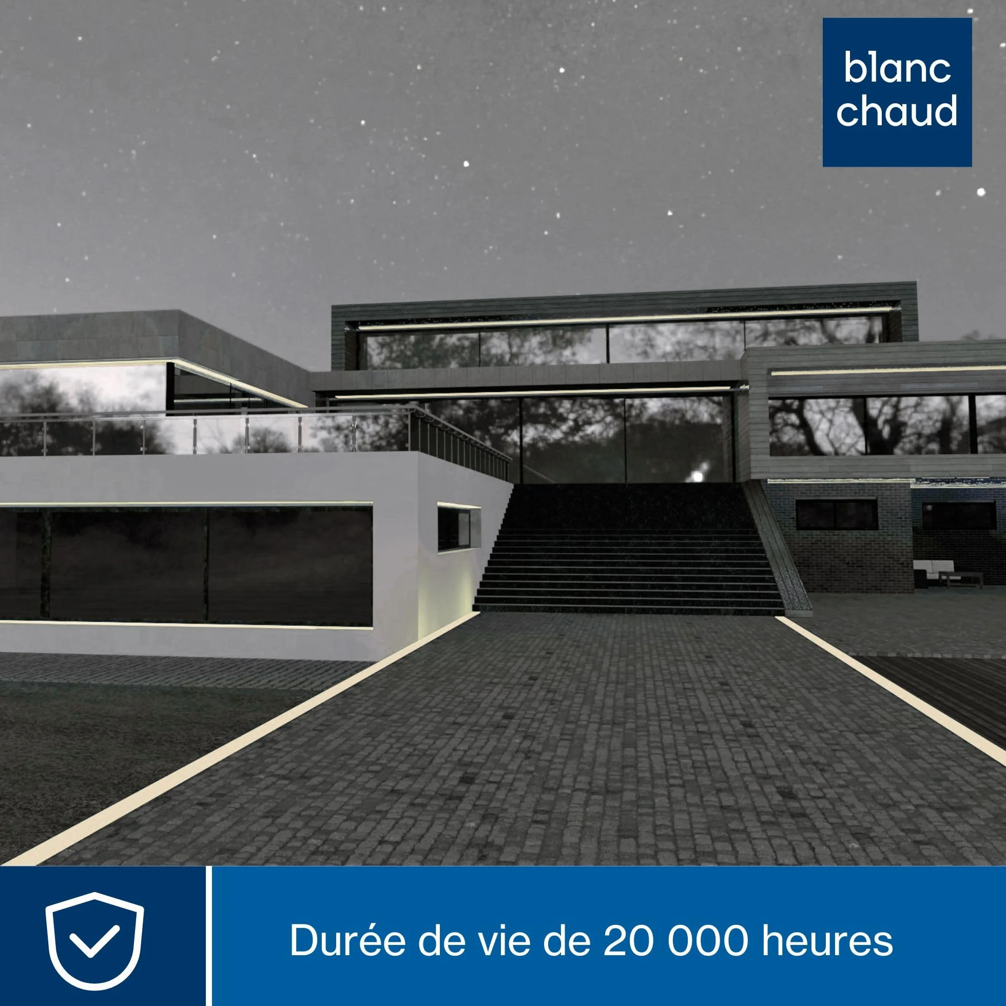 HQ-Power Bande LED 36 LED/mètre Blanc Chaud 45 m
