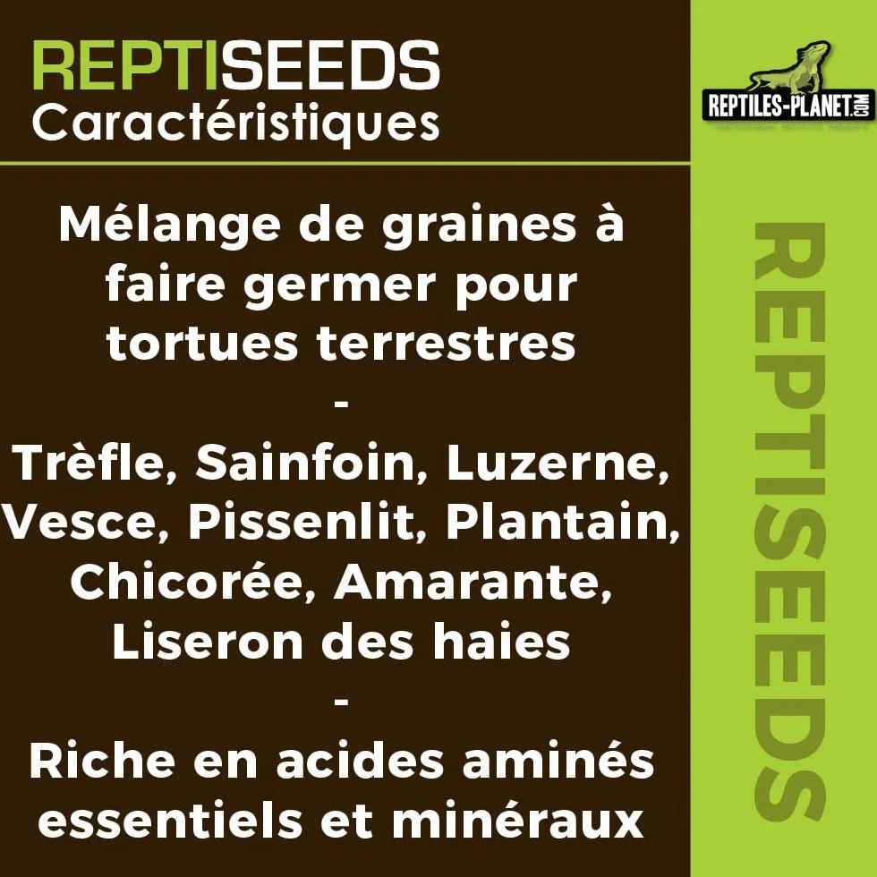 Reptiles Planet Reptiseeds Mélange de Graines à Germer pour Tortue Terrestre 40 g