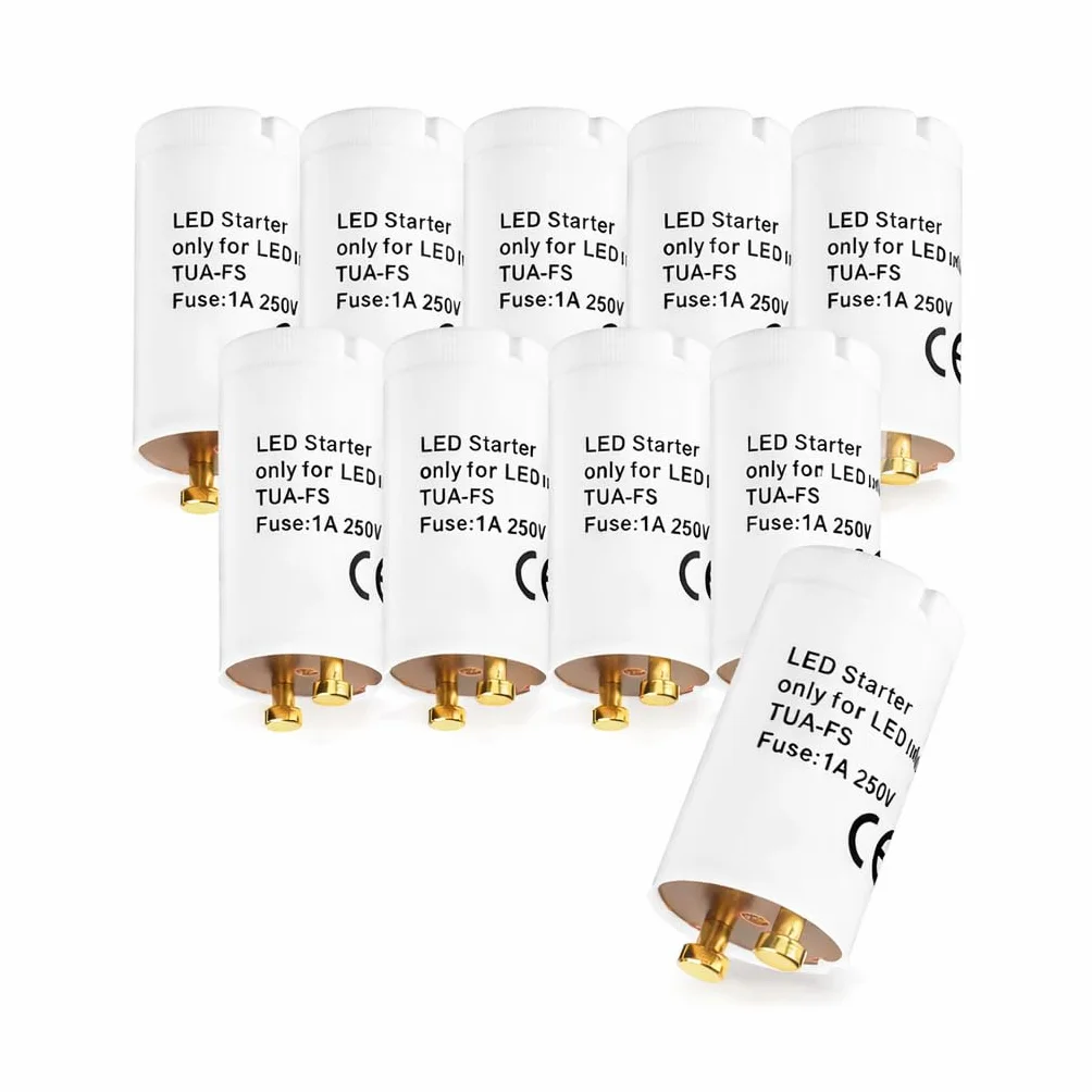 Braytron Lot de 10 démarreur LED factice T8 250 V/1 A - Pont de démarrage pour tube LED