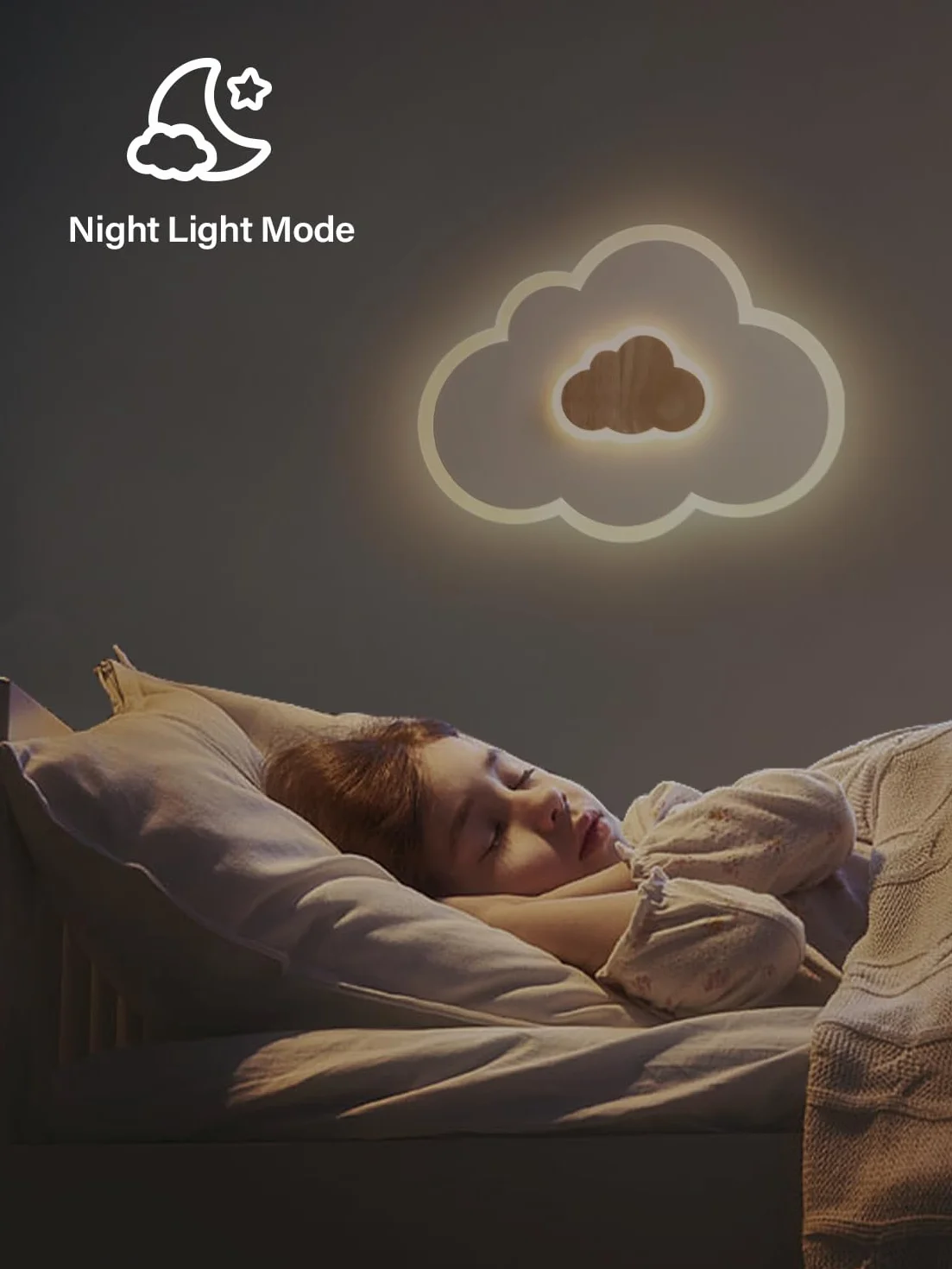 Lampe de Plafond LED Nuage 26W Dimmable avec Télécommande 3000K-6000K 500mm Blancs Modernes