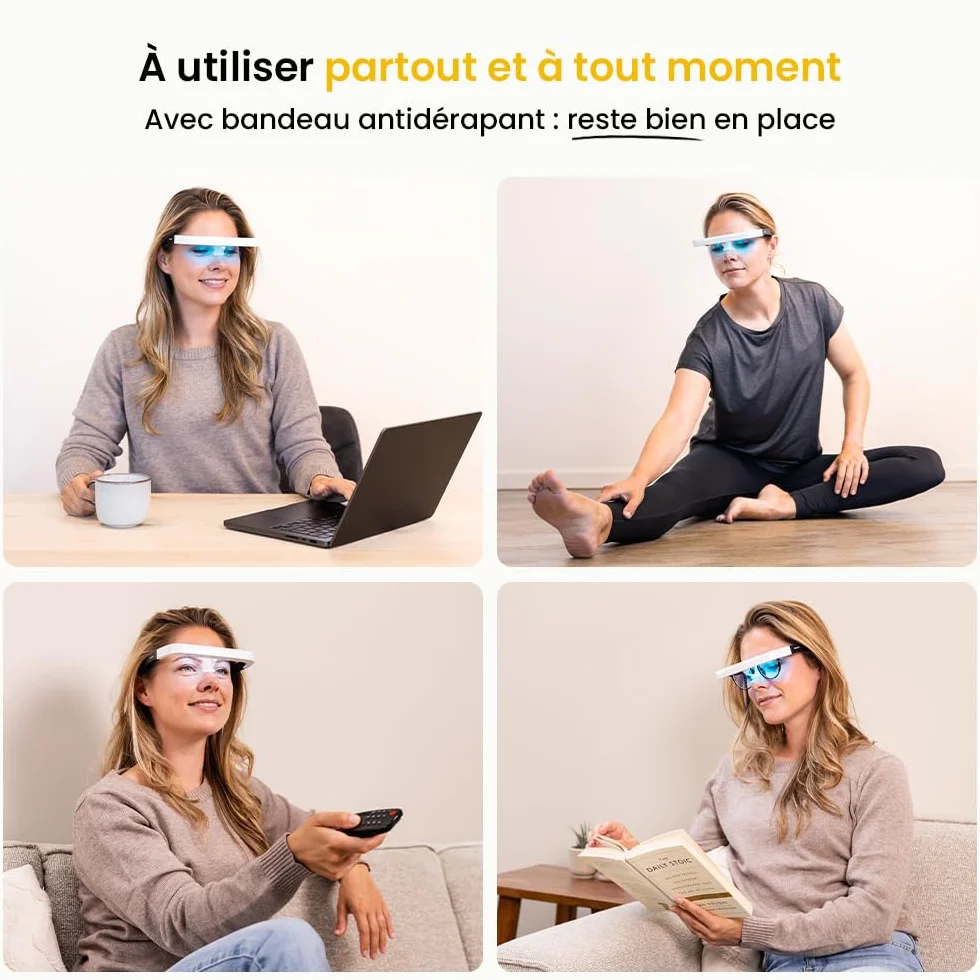 BrellaVio Lunettes à lumière du jour Pro 12 000 lux LED sans UV